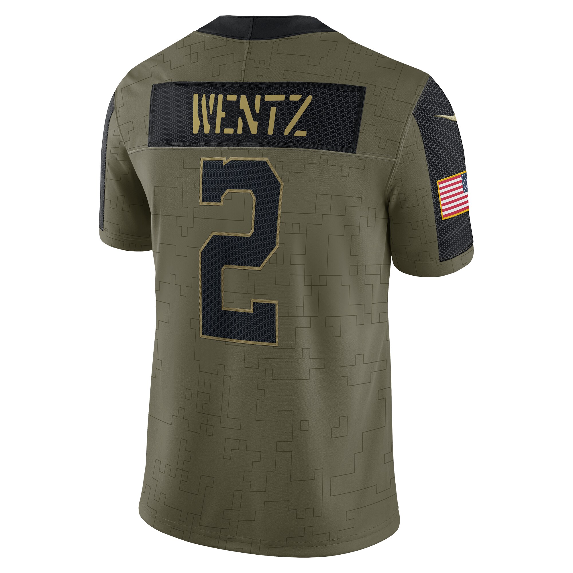 Carson Wentz Indianapolis Colts2021 Salute To Service Limited Player Jersey - Olive