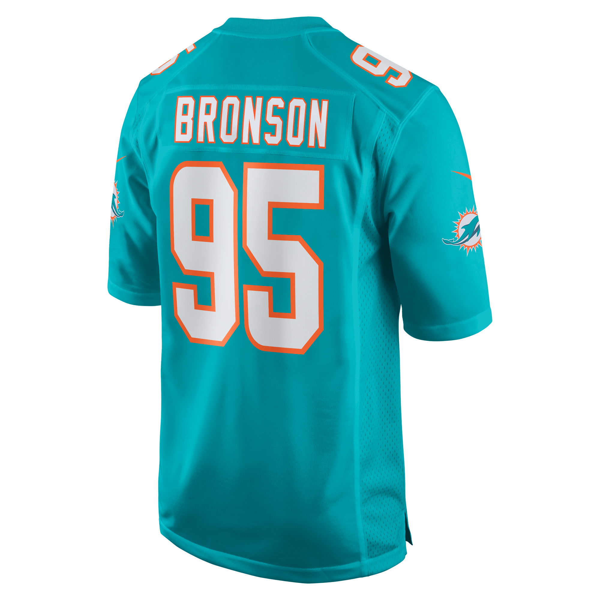 Josiah Bronson Miami DolphinsHome Game Player Jersey - Aqua