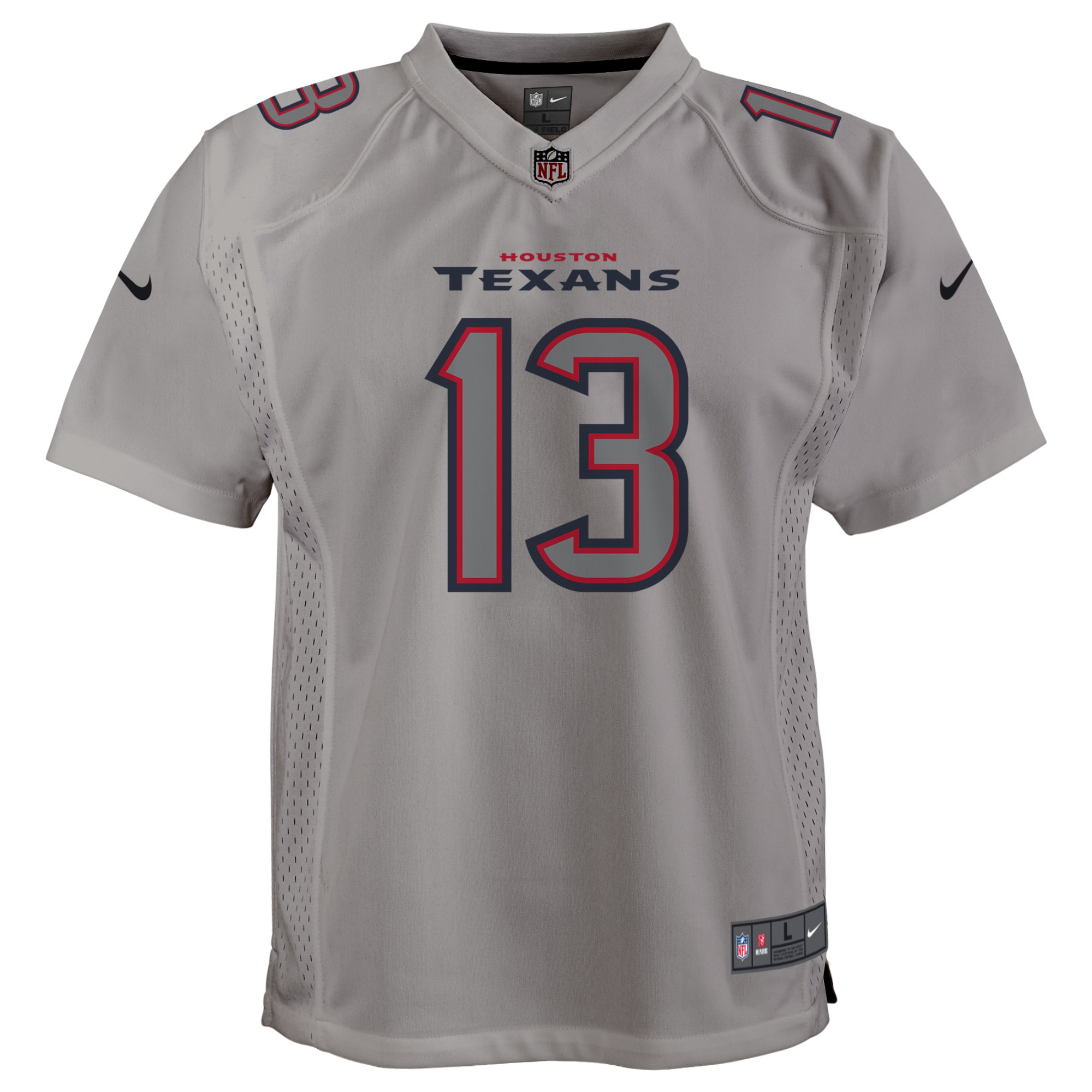 Brandin Cooks Houston TexansYouth Atmosphere Game Jersey - Gray