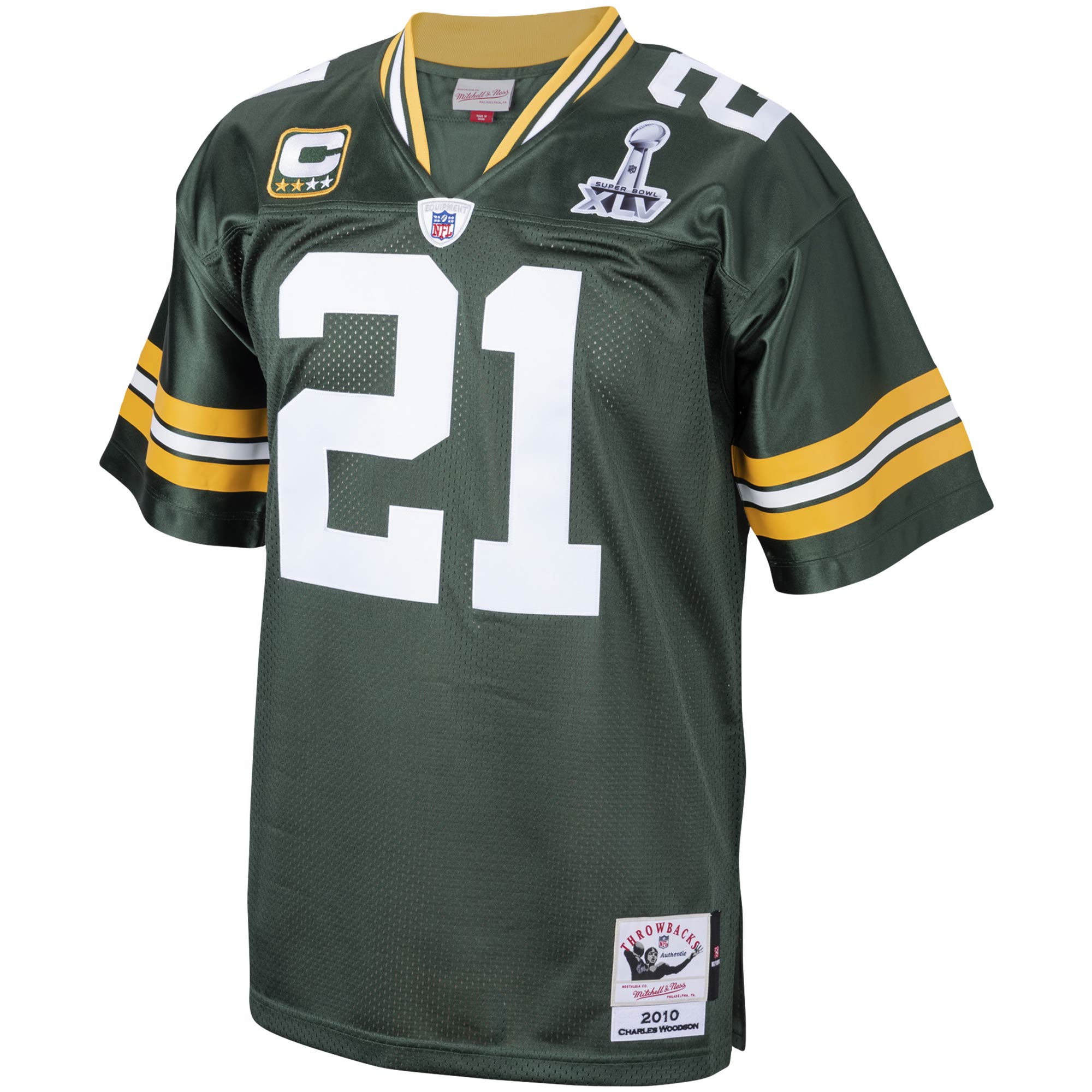 Charles Woodson Green Bay Packers Mitchell & Ness 2010 Authentic Throwback Retired Player Jersey - Green