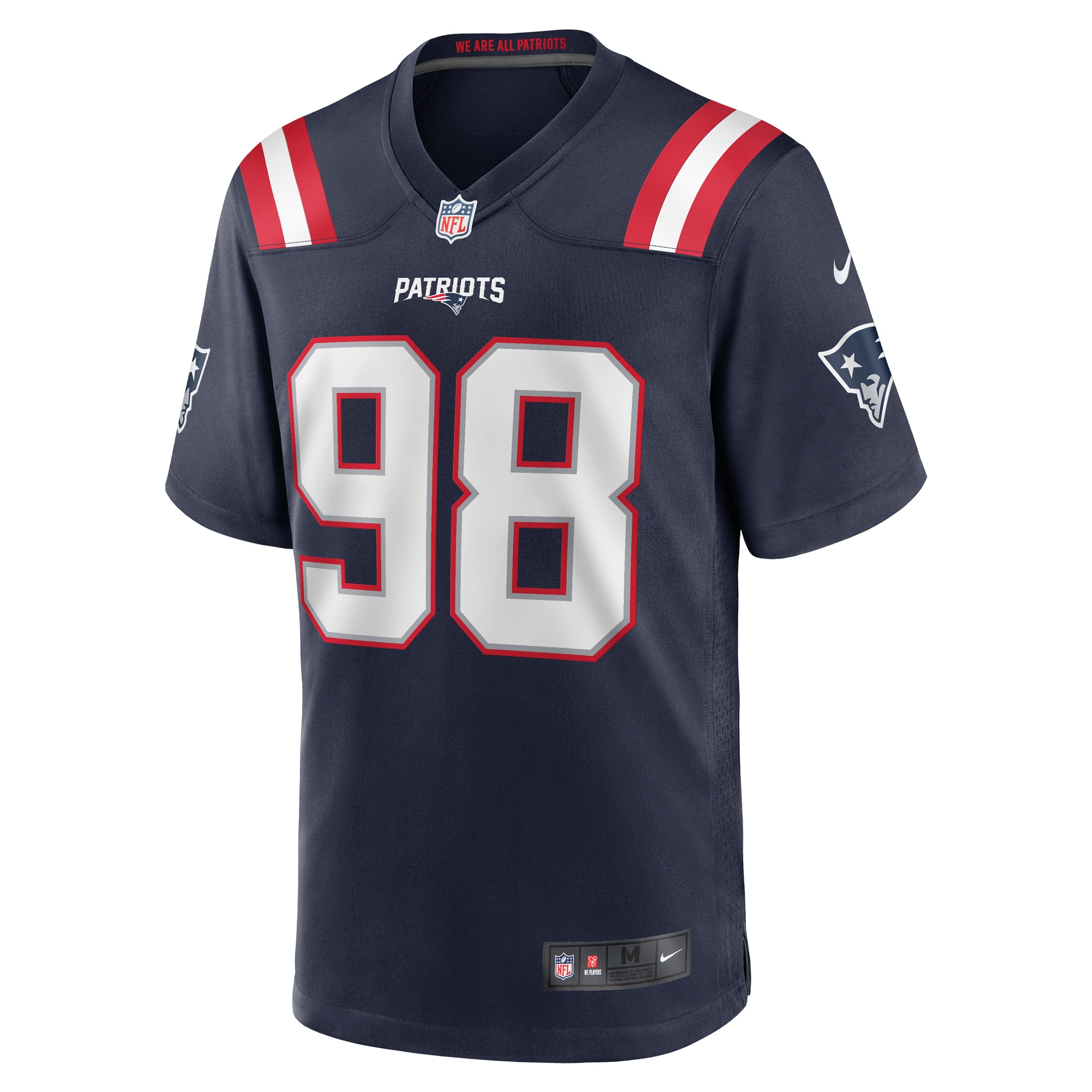 Carl Davis Jr. New England PatriotsGame Player Jersey - Navy