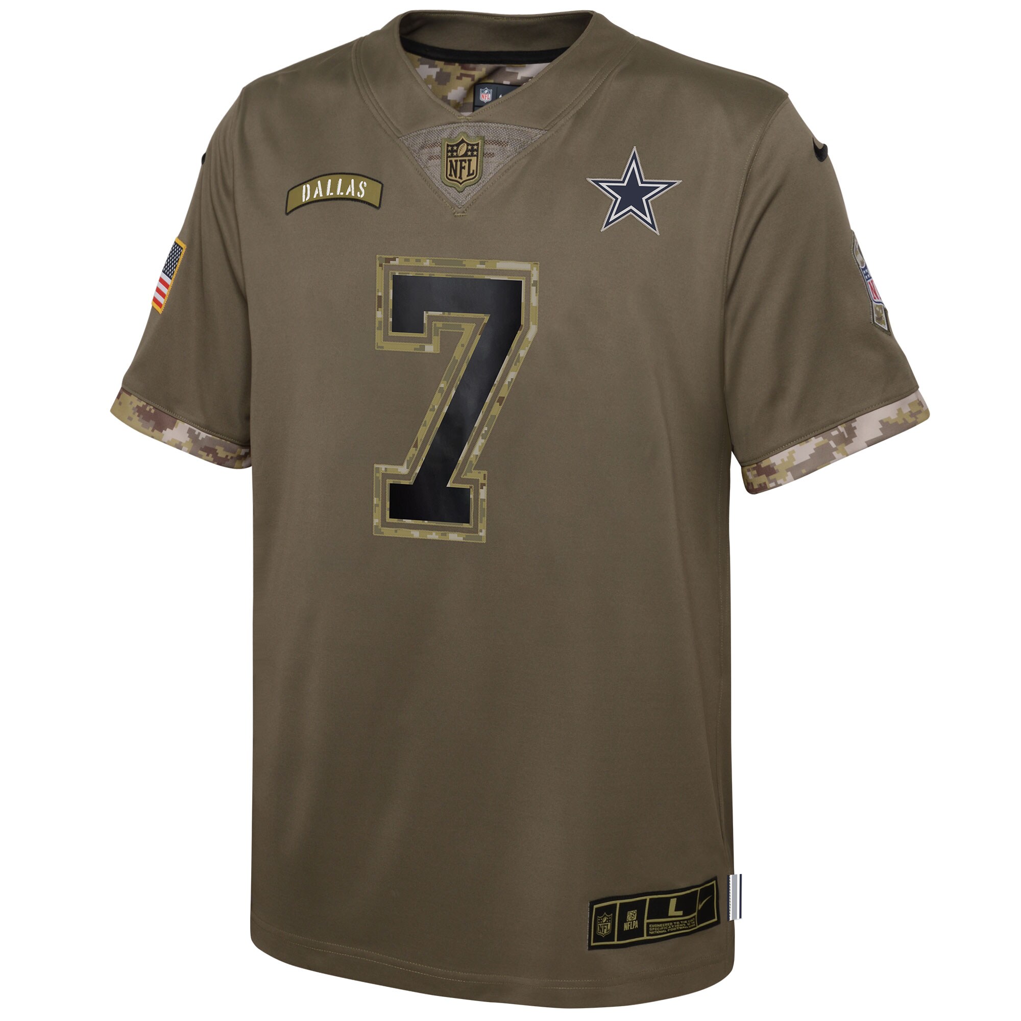 Trevon Diggs Dallas CowboysYouth 2022 Salute To Service Player Limited Jersey - Olive