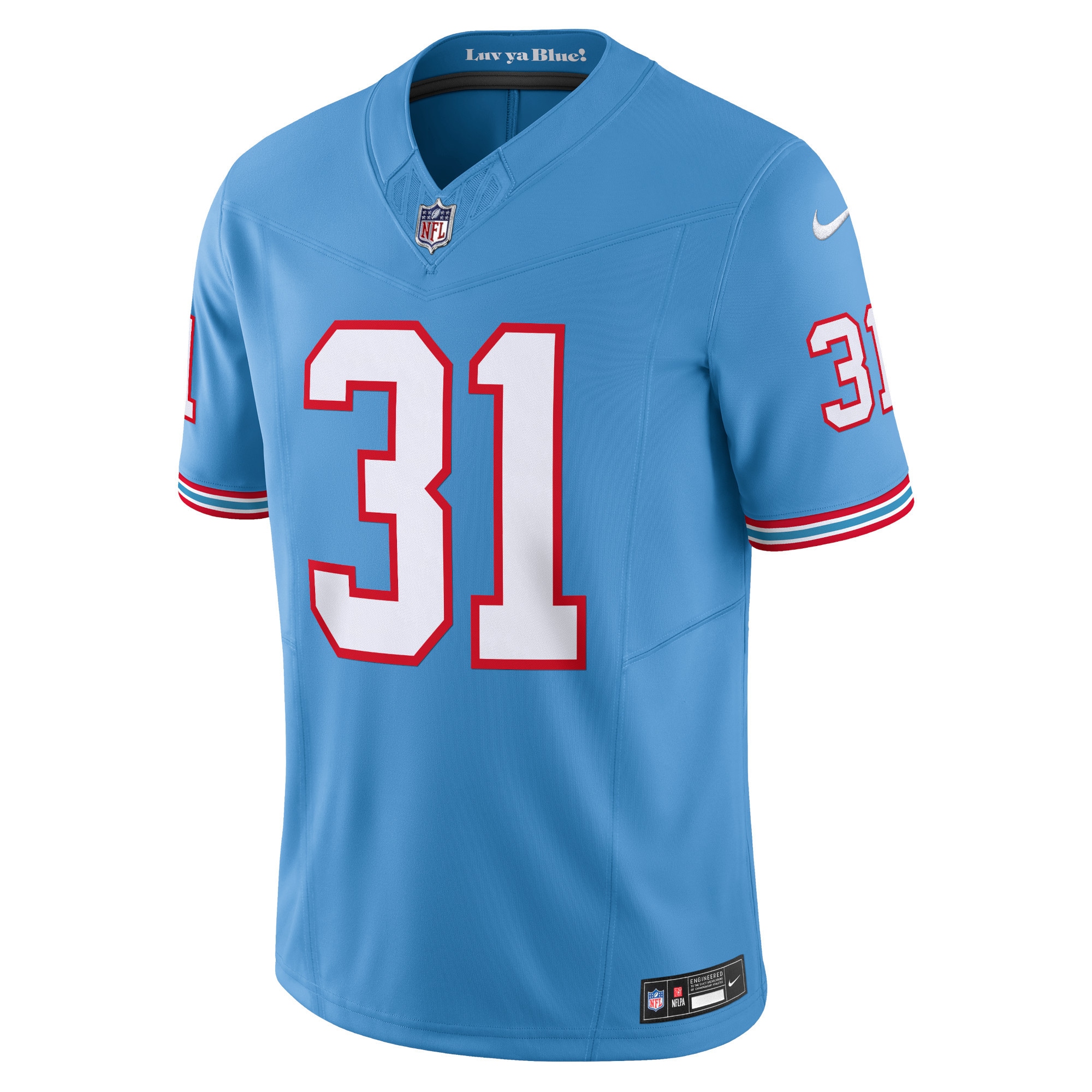 Kevin Byard Tennessee TitansOilers Throwback Vapor F.U.S.E. Limited Jersey - Light Blue