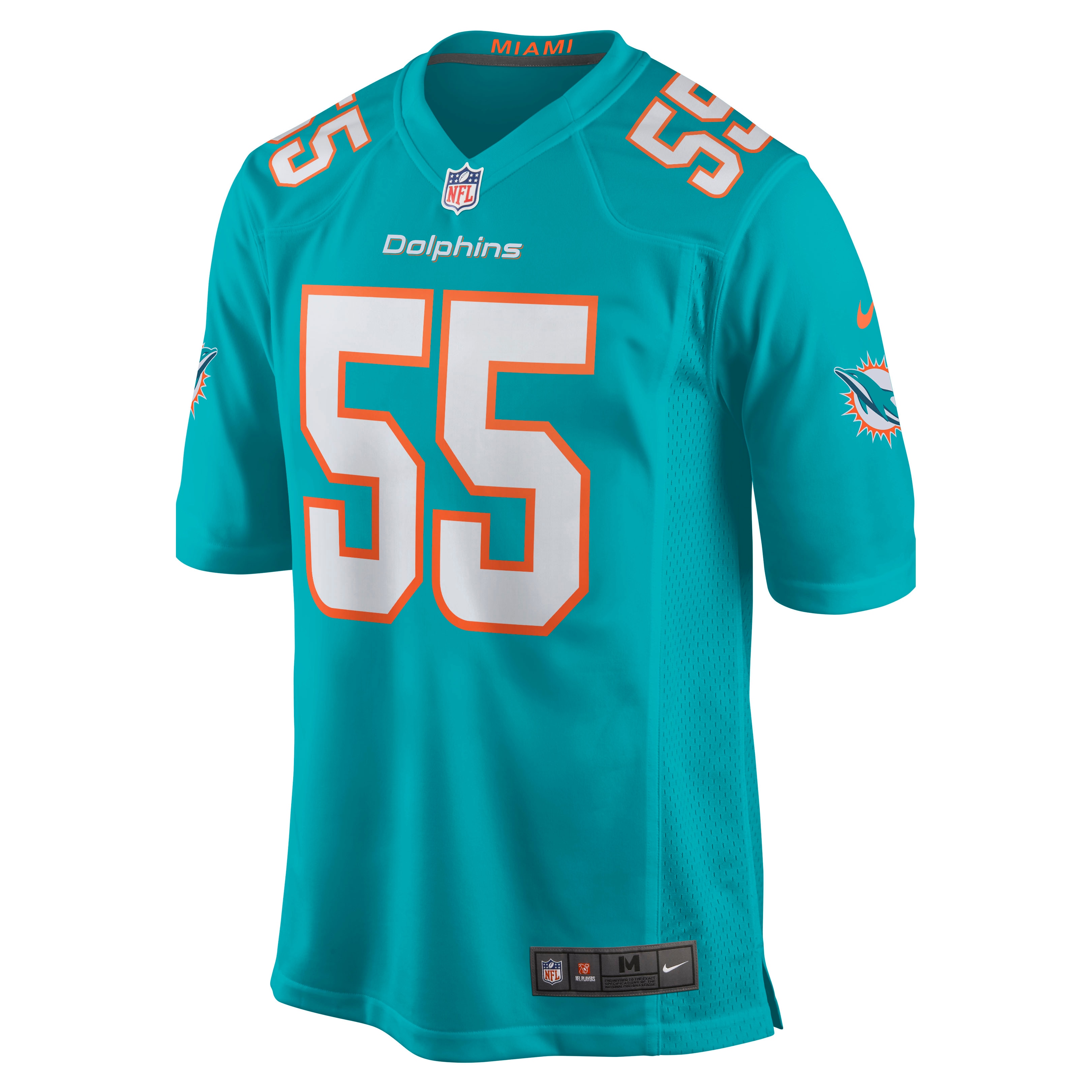 Jerome Baker Miami DolphinsGame Jersey - Aqua