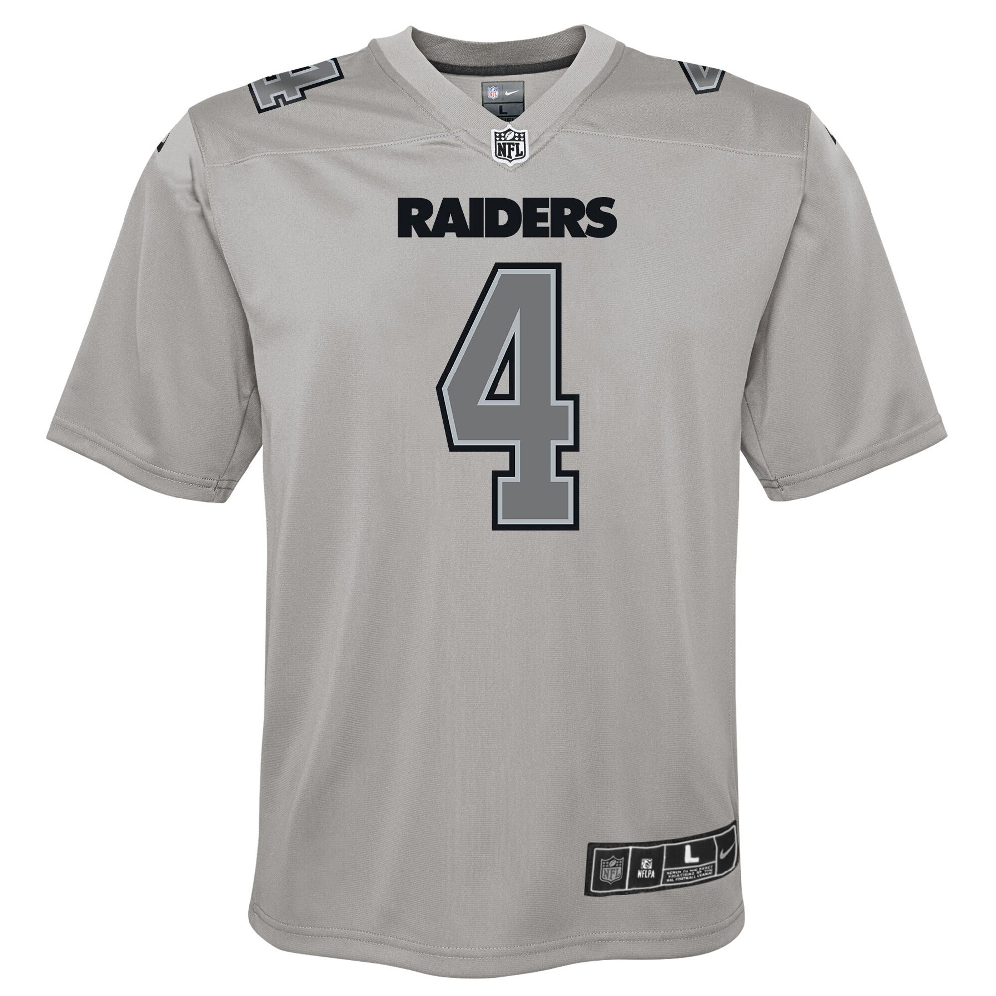 Derek Carr Las Vegas RaidersYouth Atmosphere Game Jersey - Gray