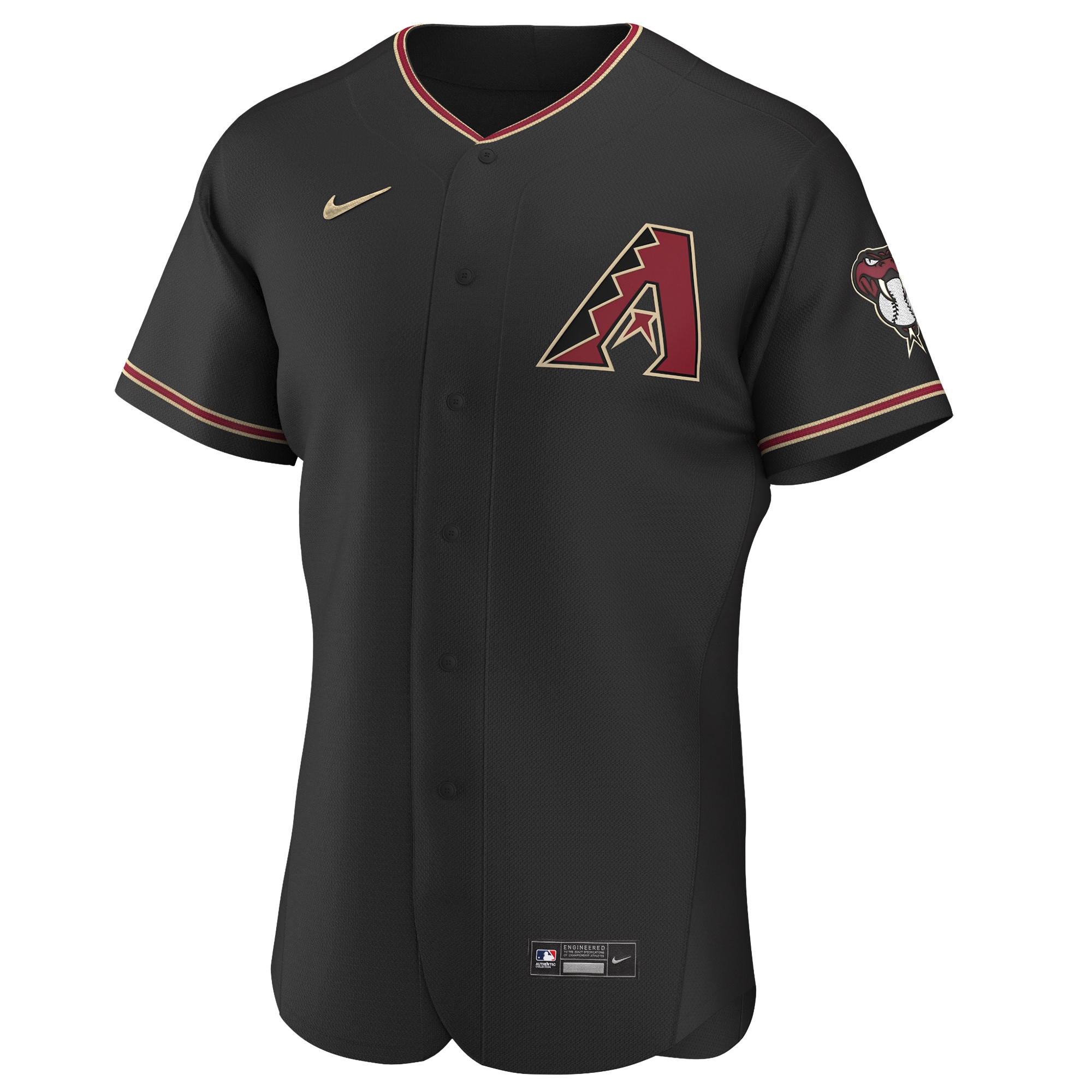 Arizona DiamondbacksAlternate Authentic Team Jersey - Black