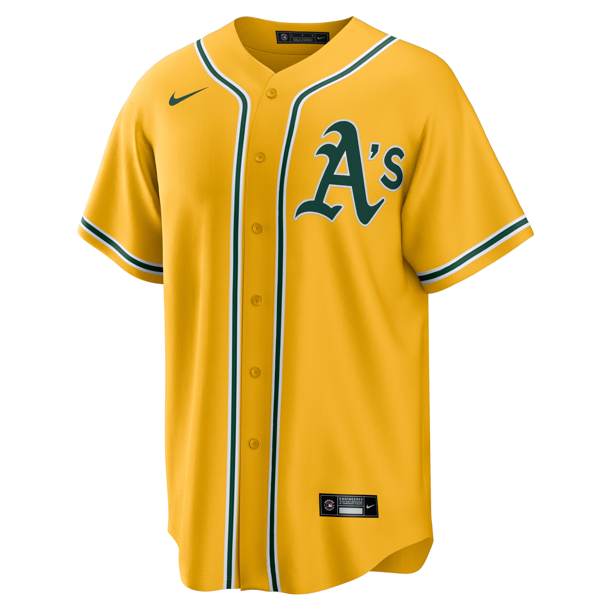 Oakland AthleticsAlternate Replica Team Jersey - Gold