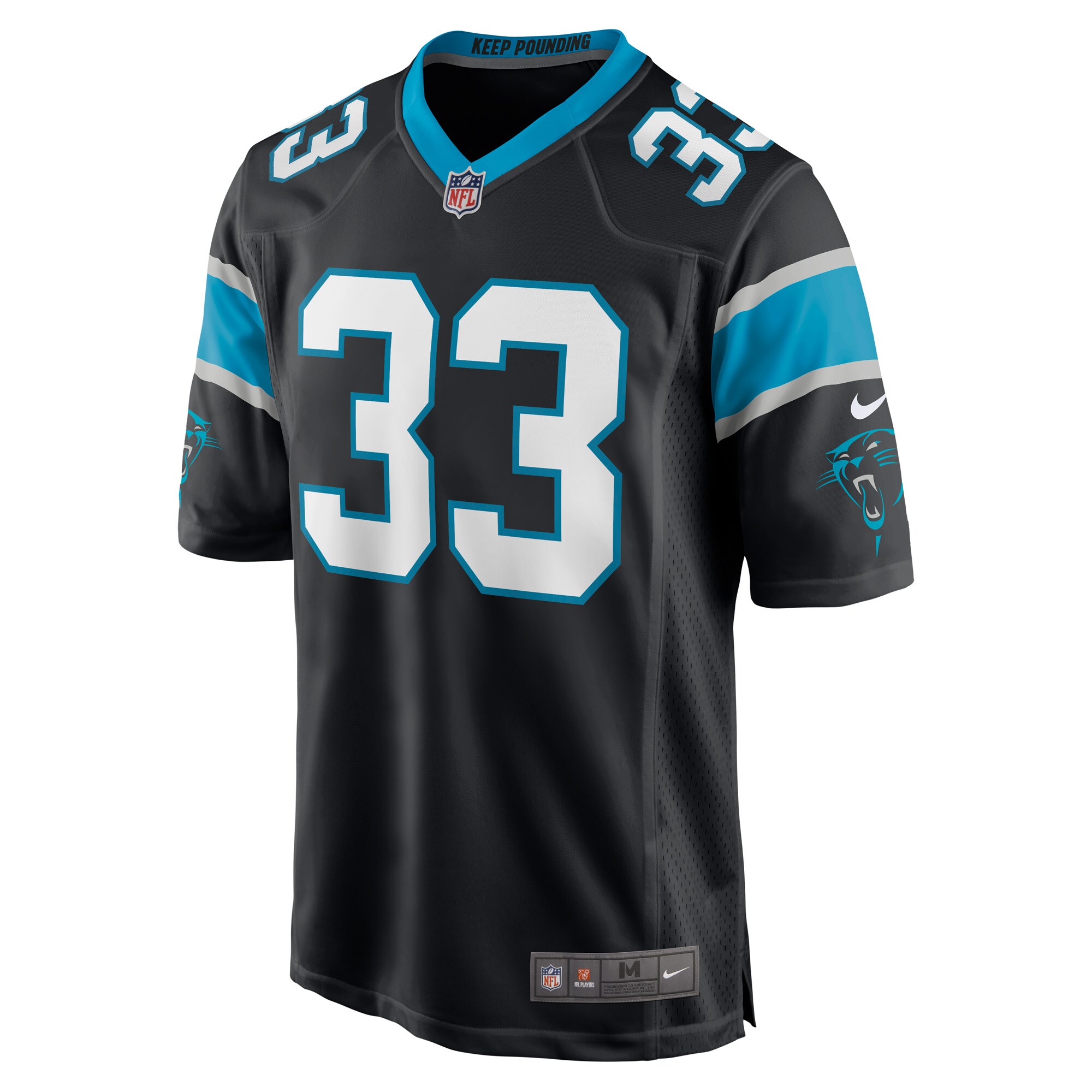 D'Onta Foreman Carolina PanthersGame Player Jersey - Black