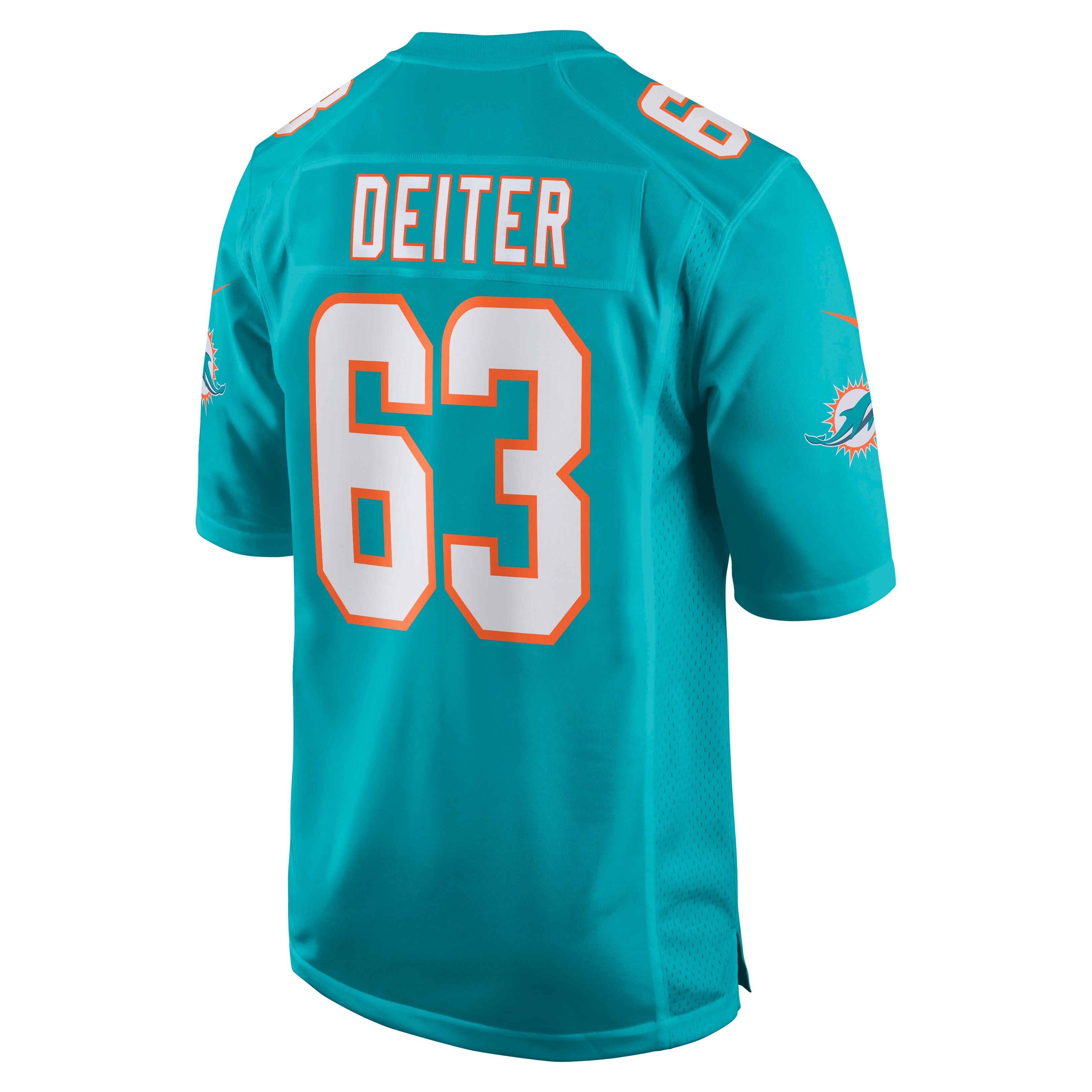 Michael Deiter Miami DolphinsGame Jersey - Aqua