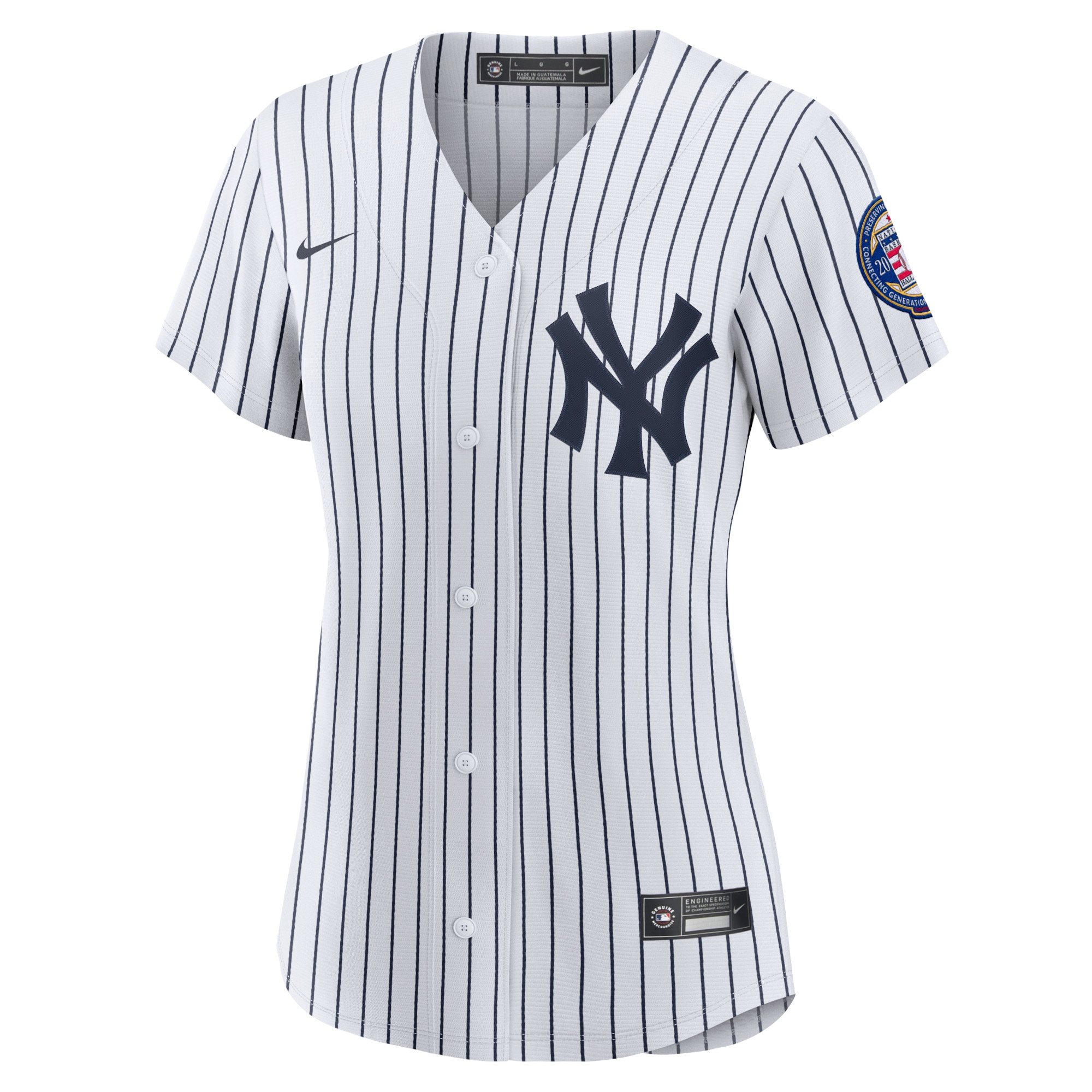Derek Jeter New York Yankees Women's 2020 Hall of Fame Induction Replica Jersey - White/Navy