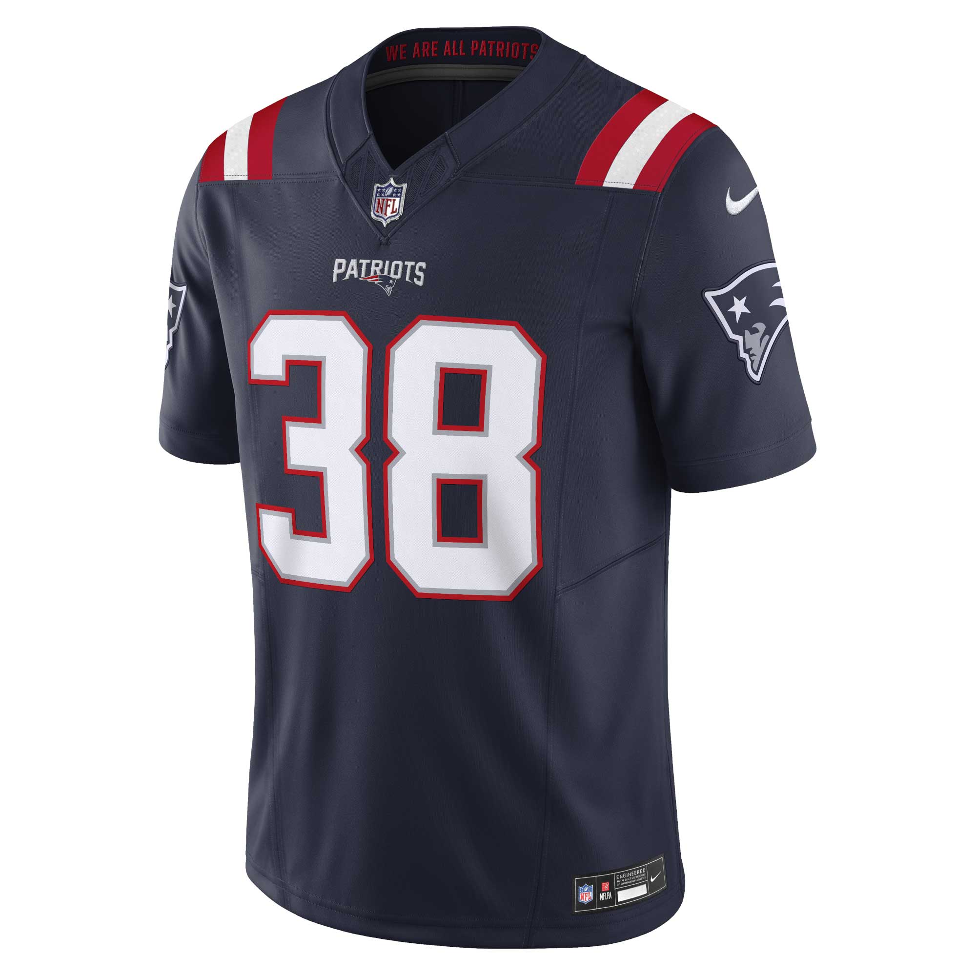 Rhamondre Stevenson New England PatriotsVapor F.U.S.E. Limited Jersey - Navy