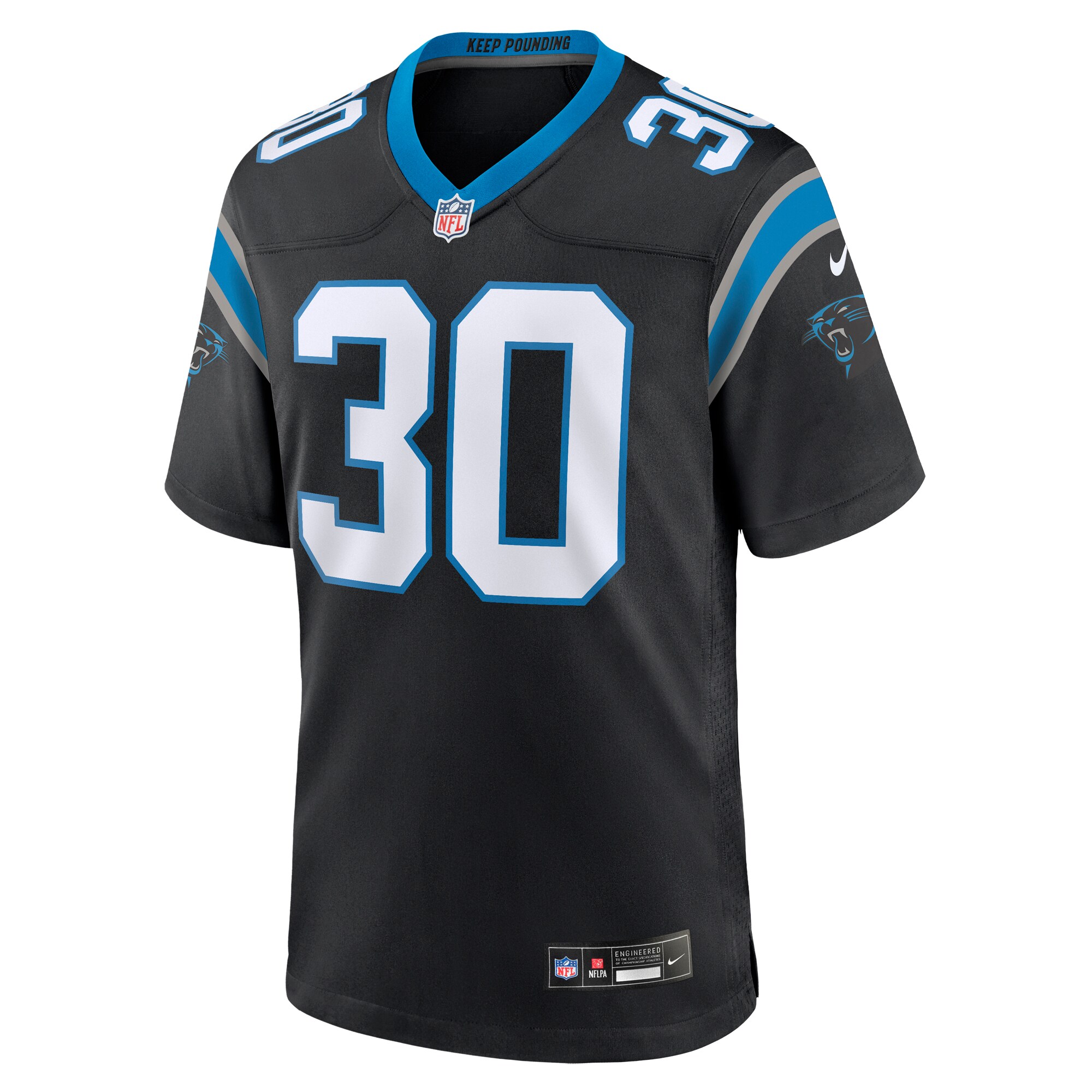 Chuba Hubbard Carolina PanthersTeam Game Jersey - Black