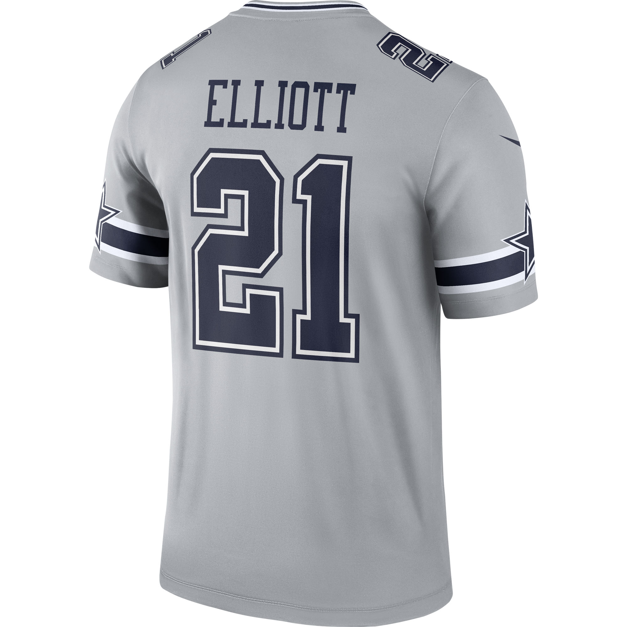 Ezekiel Elliott Dallas CowboysInverted Legend Jersey - Gray
