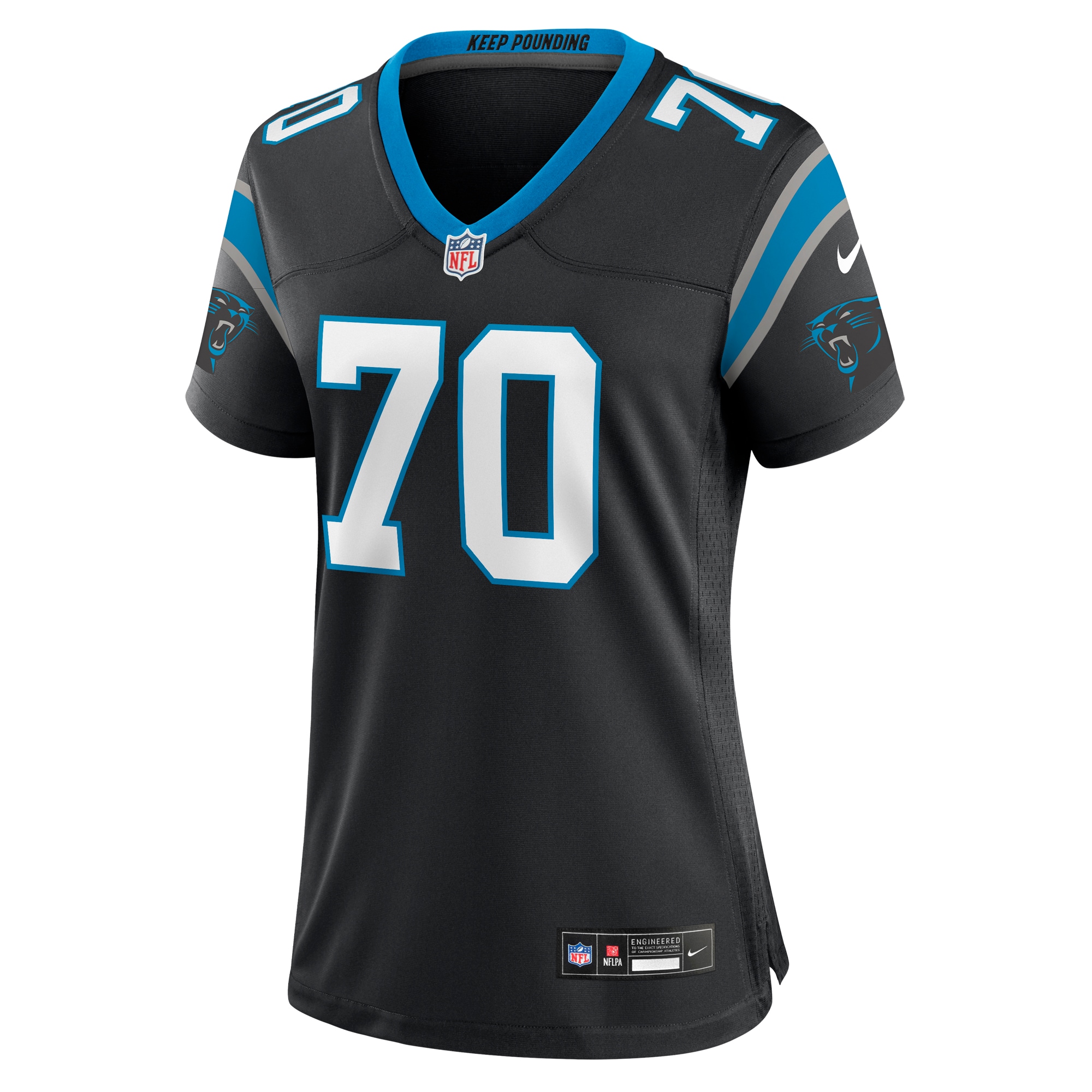 Brady Christensen Carolina Panthers Women's Team Game Jersey - Black