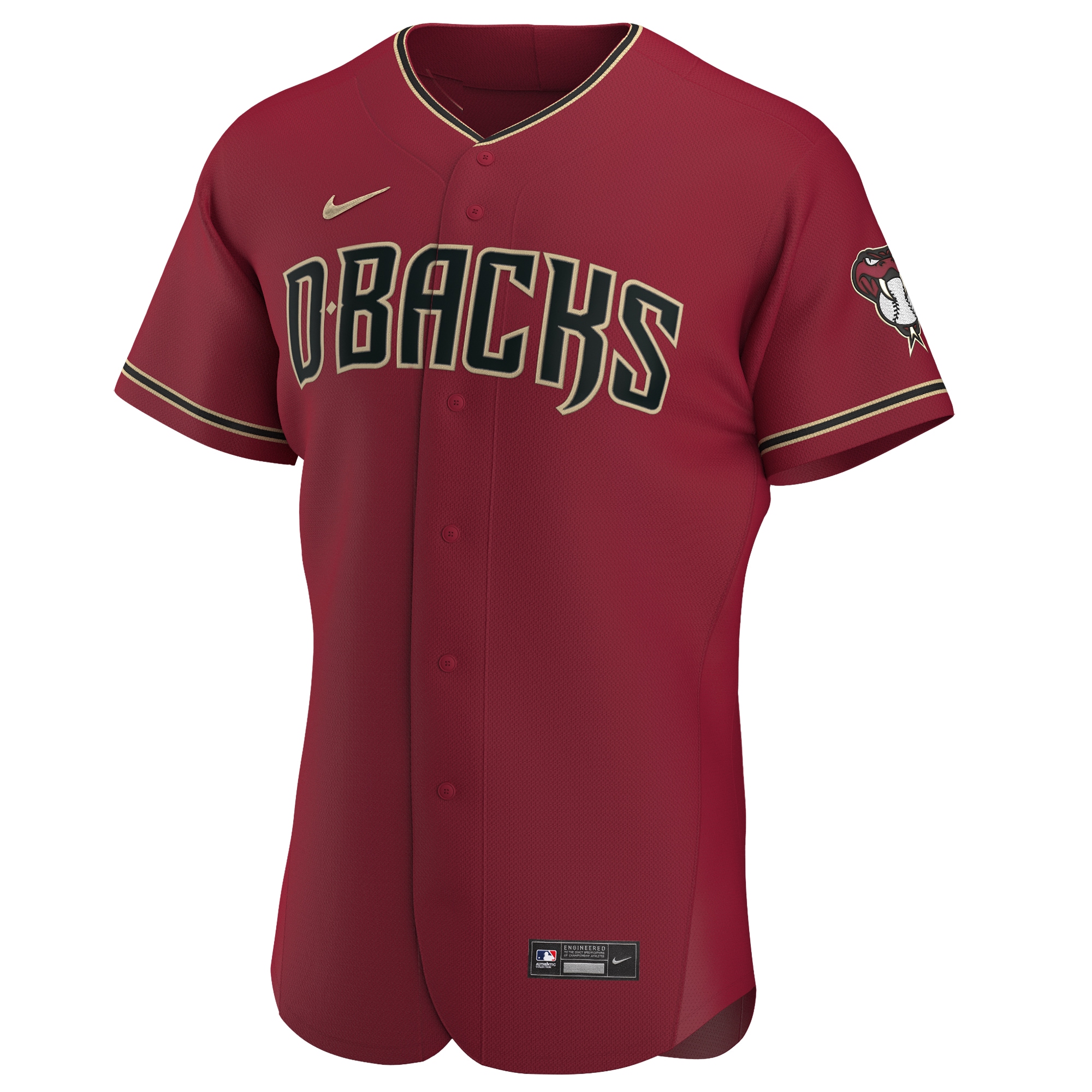 Arizona DiamondbacksAlternate Authentic Team Jersey - Crimson