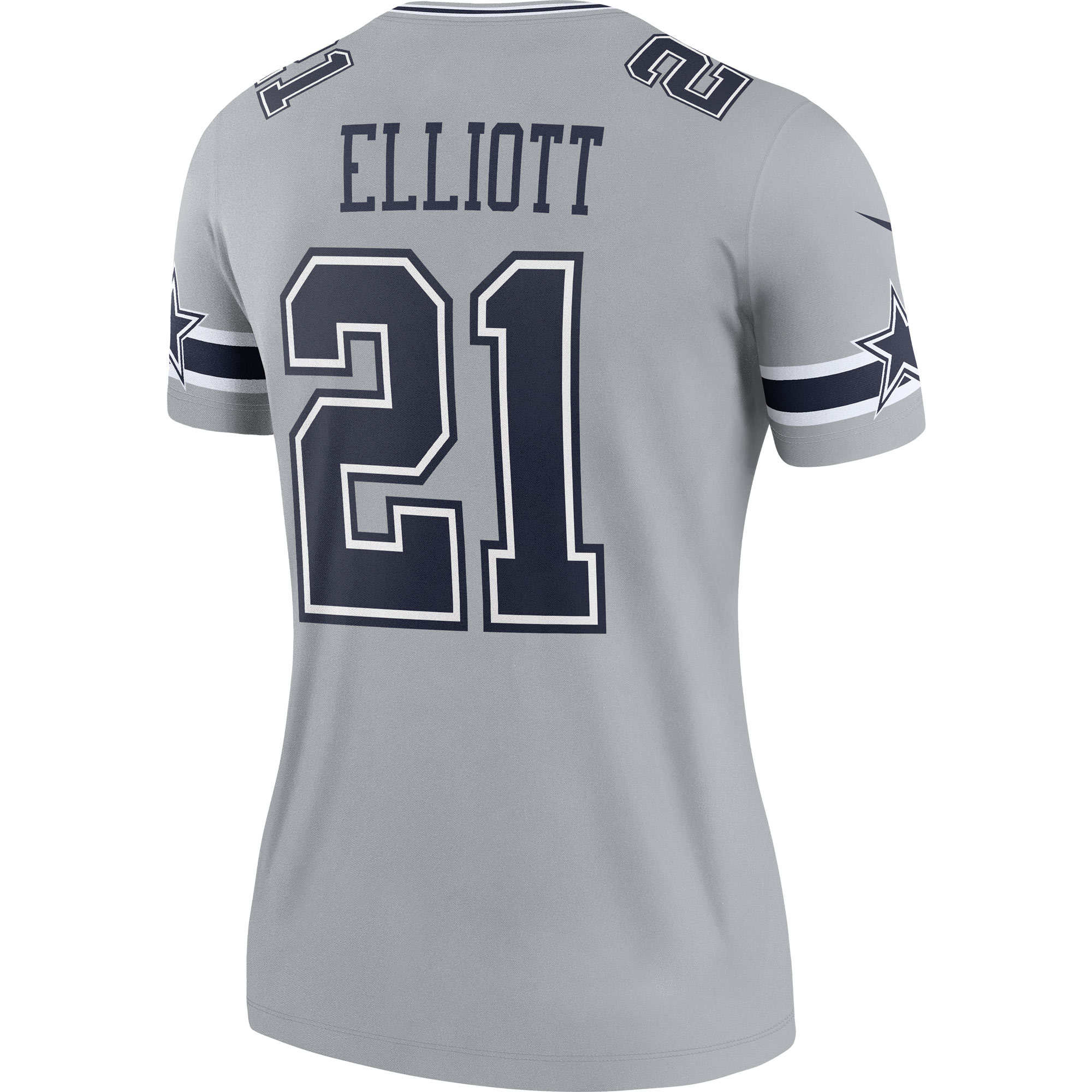 Ezekiel Elliott Dallas Cowboys Women's Inverted Legend Jersey - Gray