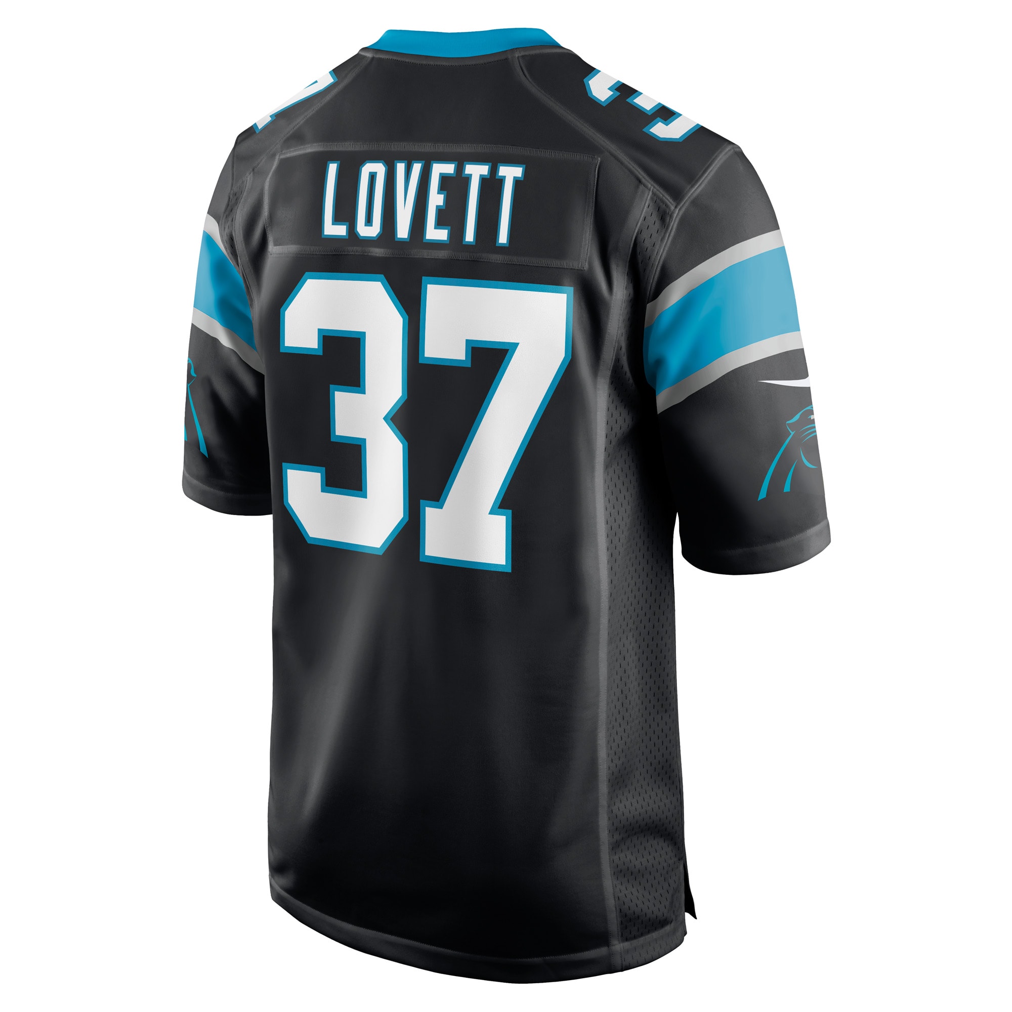 John Lovett Carolina PanthersGame Player Jersey - Black