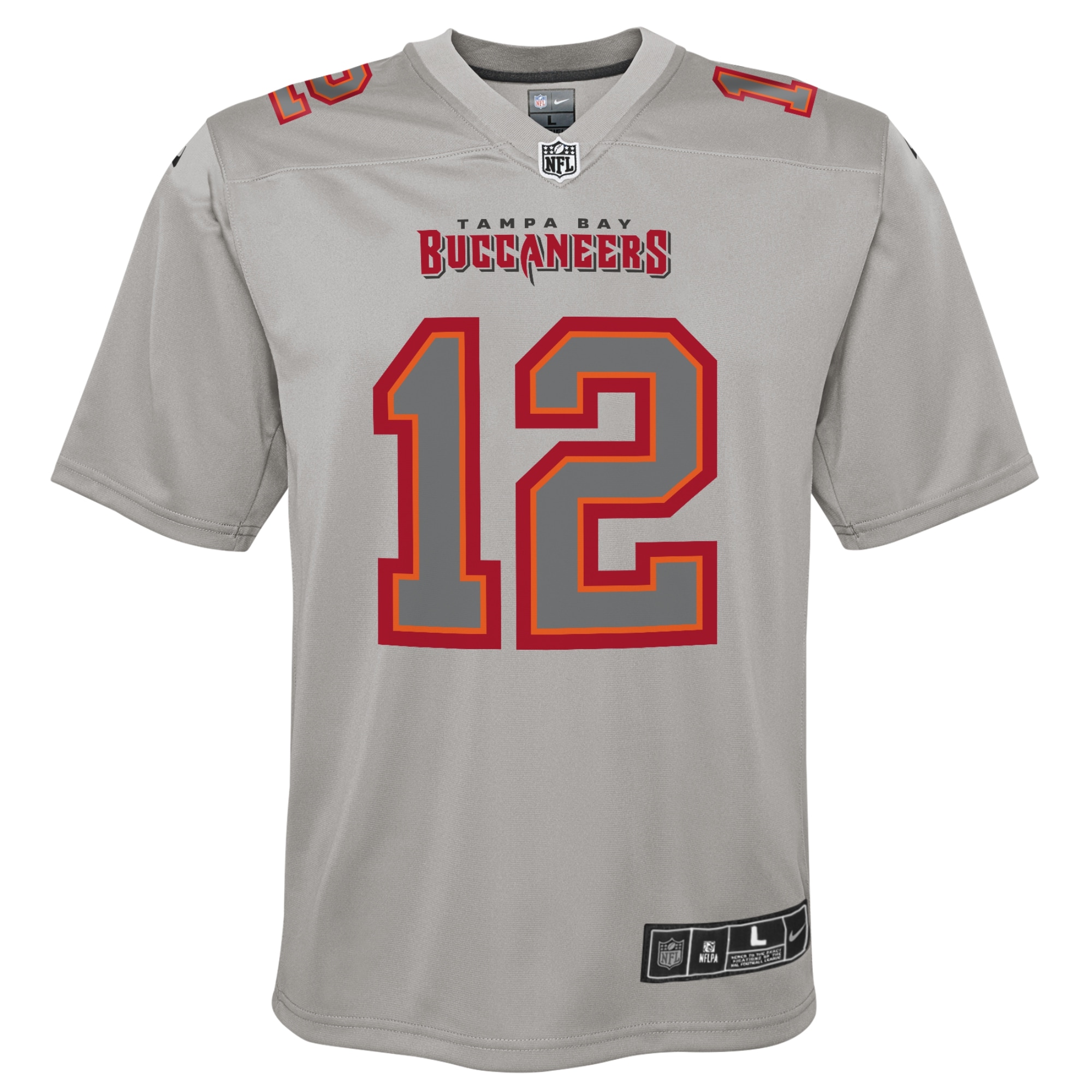 Tom Brady Tampa Bay BuccaneersYouth Atmosphere Game Jersey - Gray