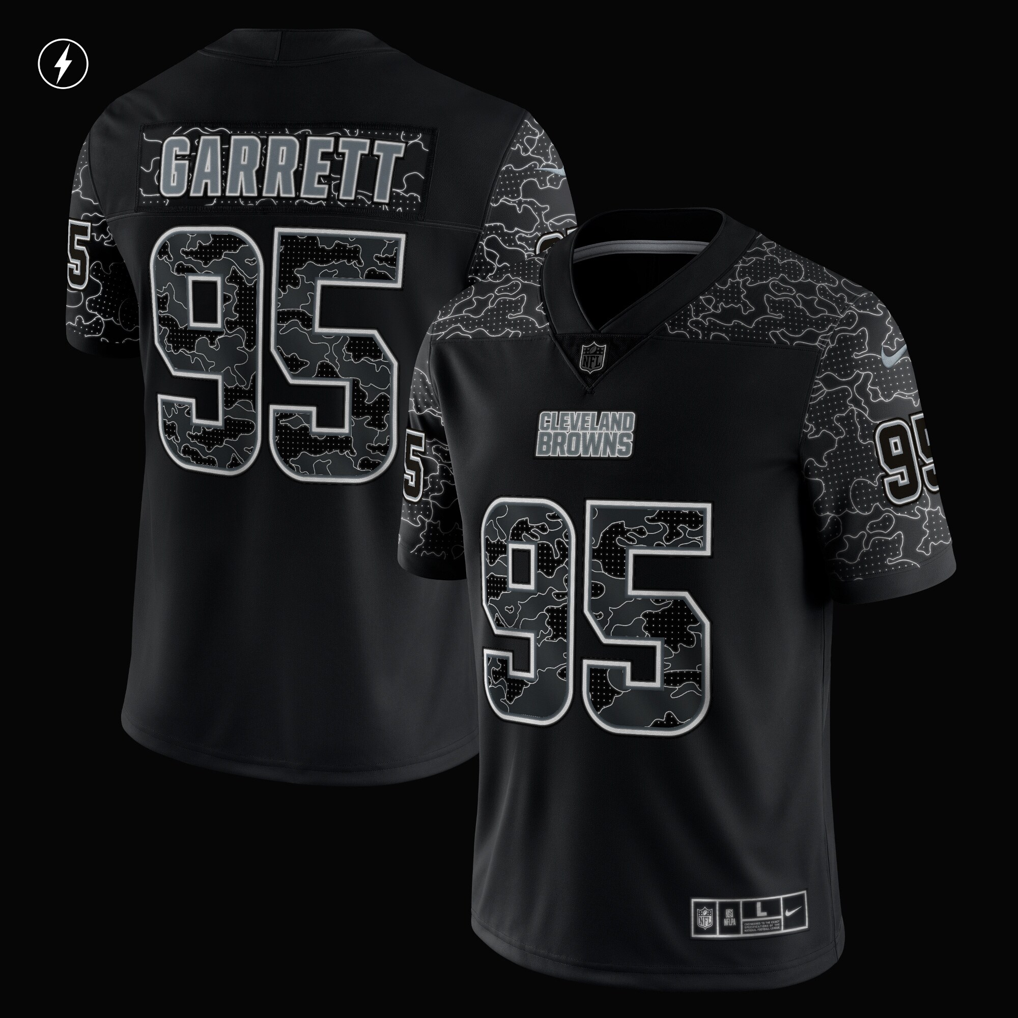 Myles Garrett Cleveland BrownsRFLCTV Limited Jersey - Black