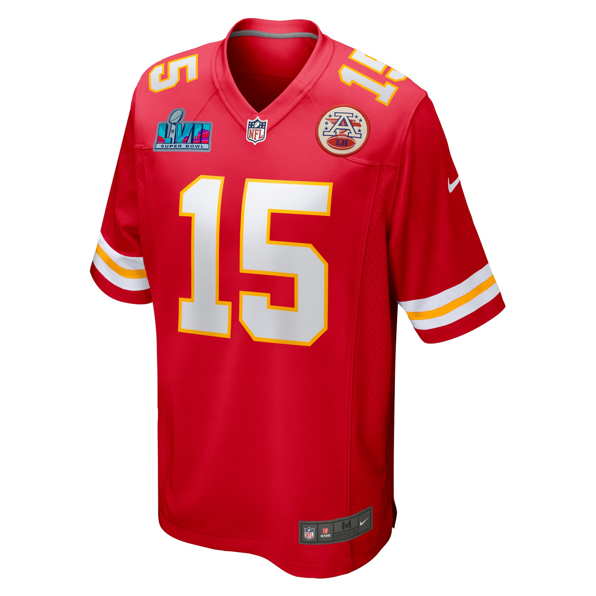 Patrick Mahomes Kansas City ChiefsSuper Bowl LVII Patch Game Jersey - Red