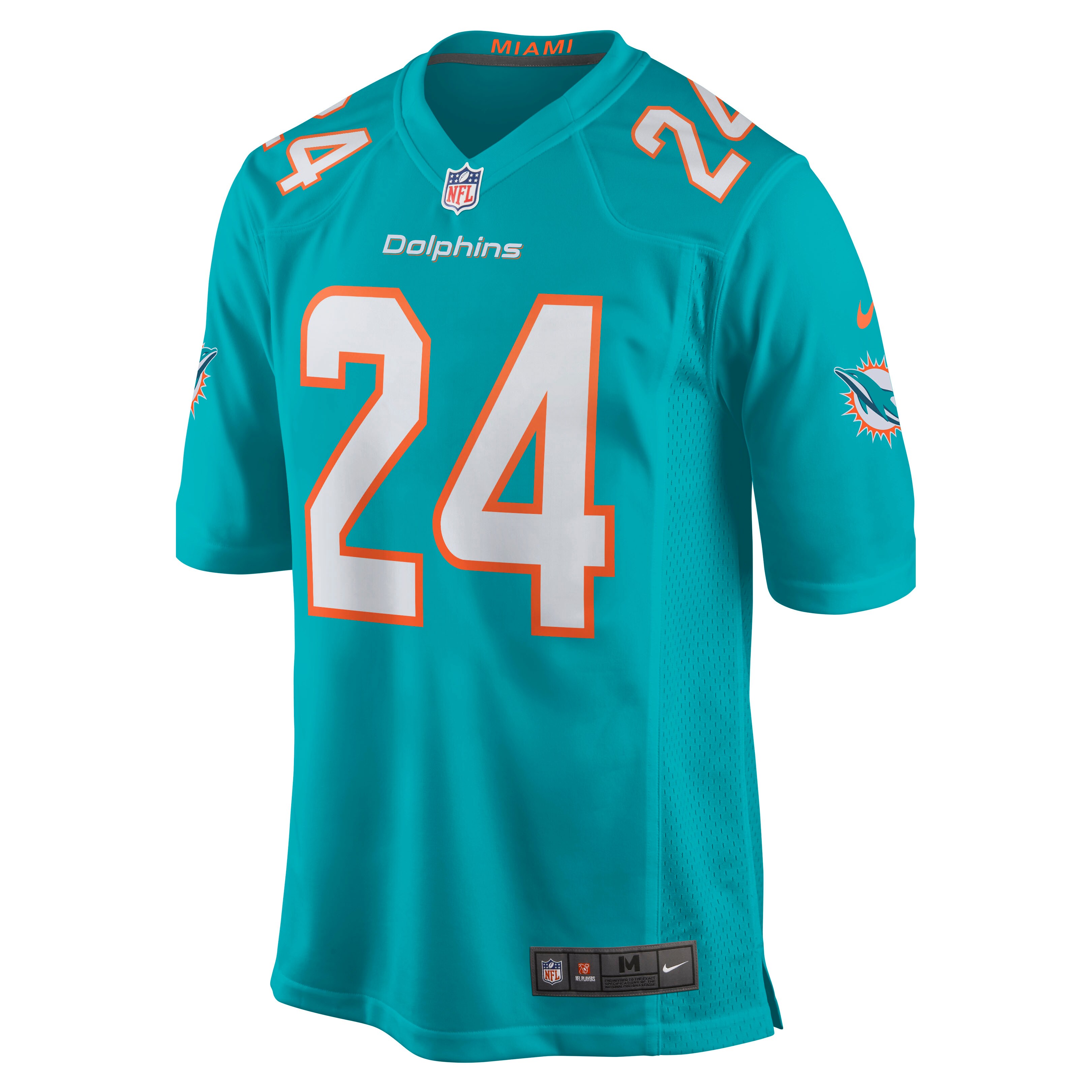 Byron Jones Miami DolphinsGame Jersey - Aqua