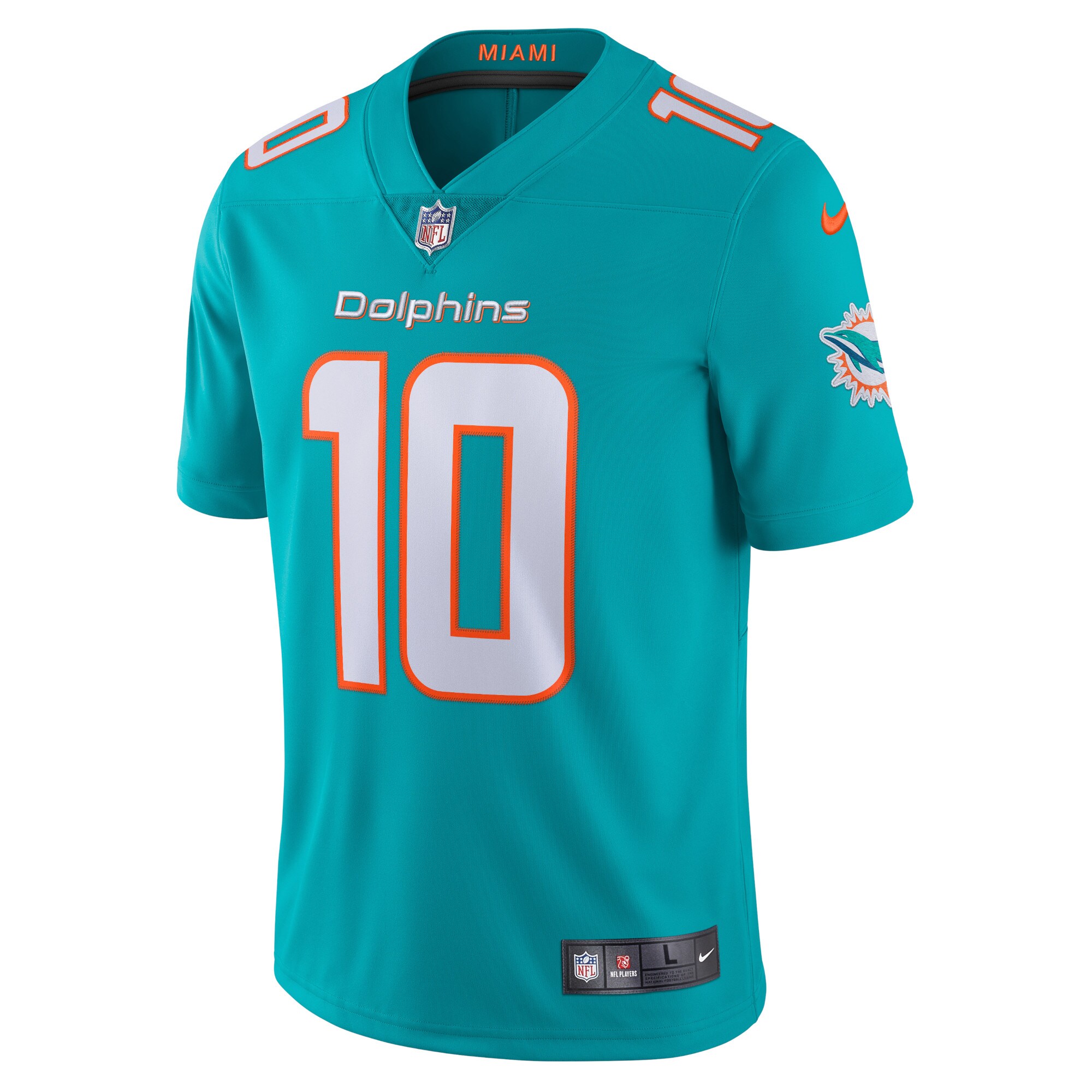 Tyreek Hill Miami DolphinsTeam Vapor Limited Jersey - Aqua