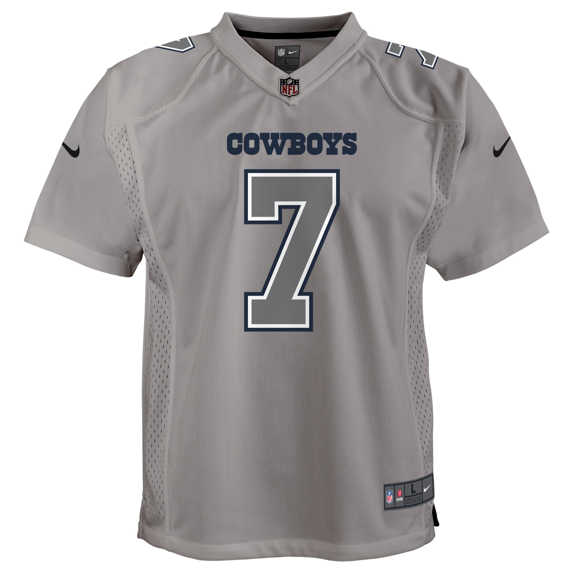 Trevon Diggs Dallas CowboysYouth Atmosphere Game Jersey - Gray