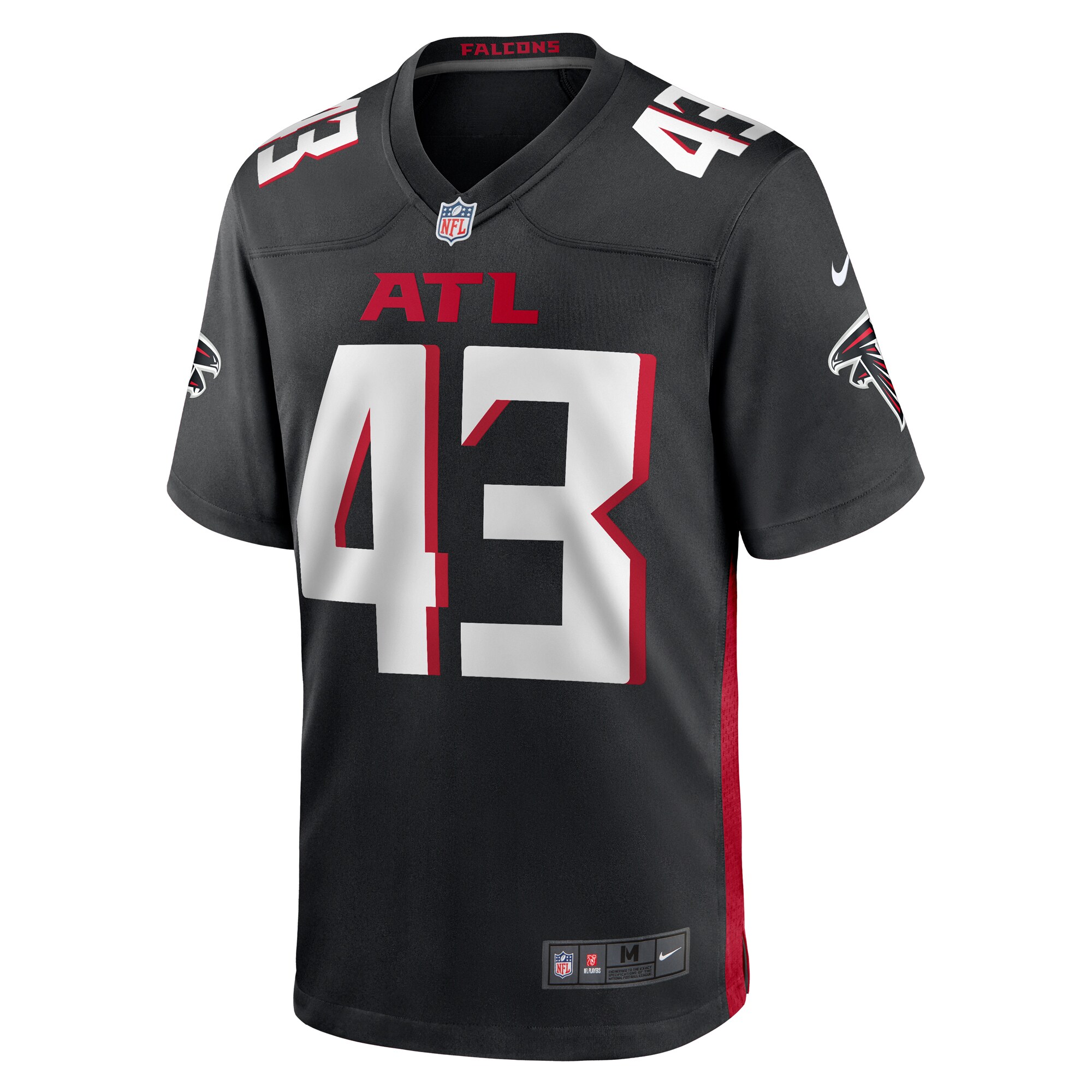 Tucker Fisk Atlanta FalconsPlayer Game Jersey - Black