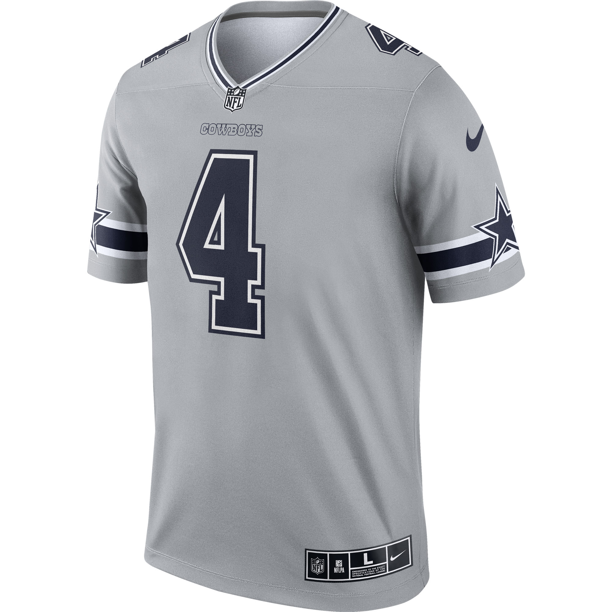 Dak Prescott Dallas CowboysInverted Legend Jersey - Gray