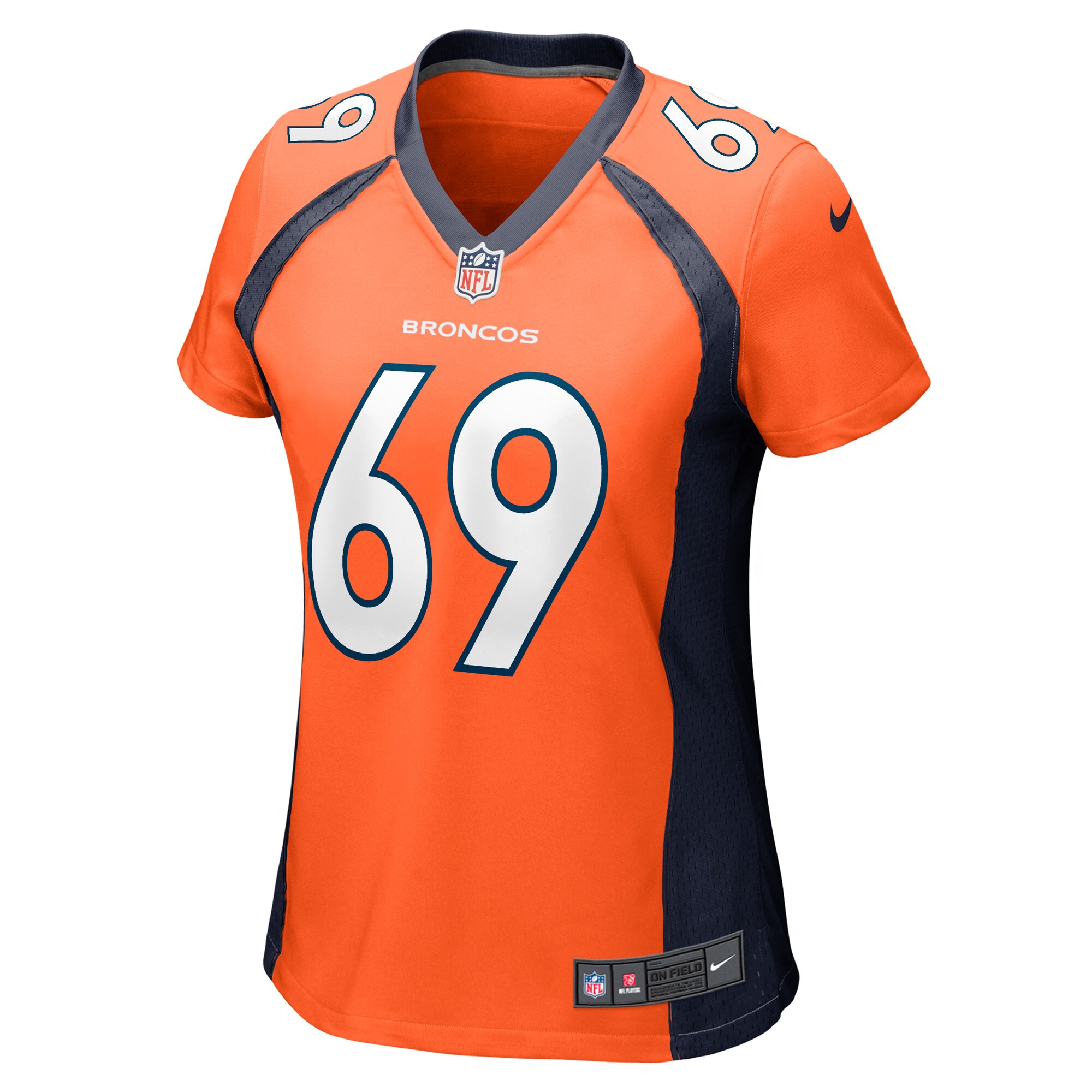 Tom Compton Denver Broncos Women's Game Player Jersey - Orange