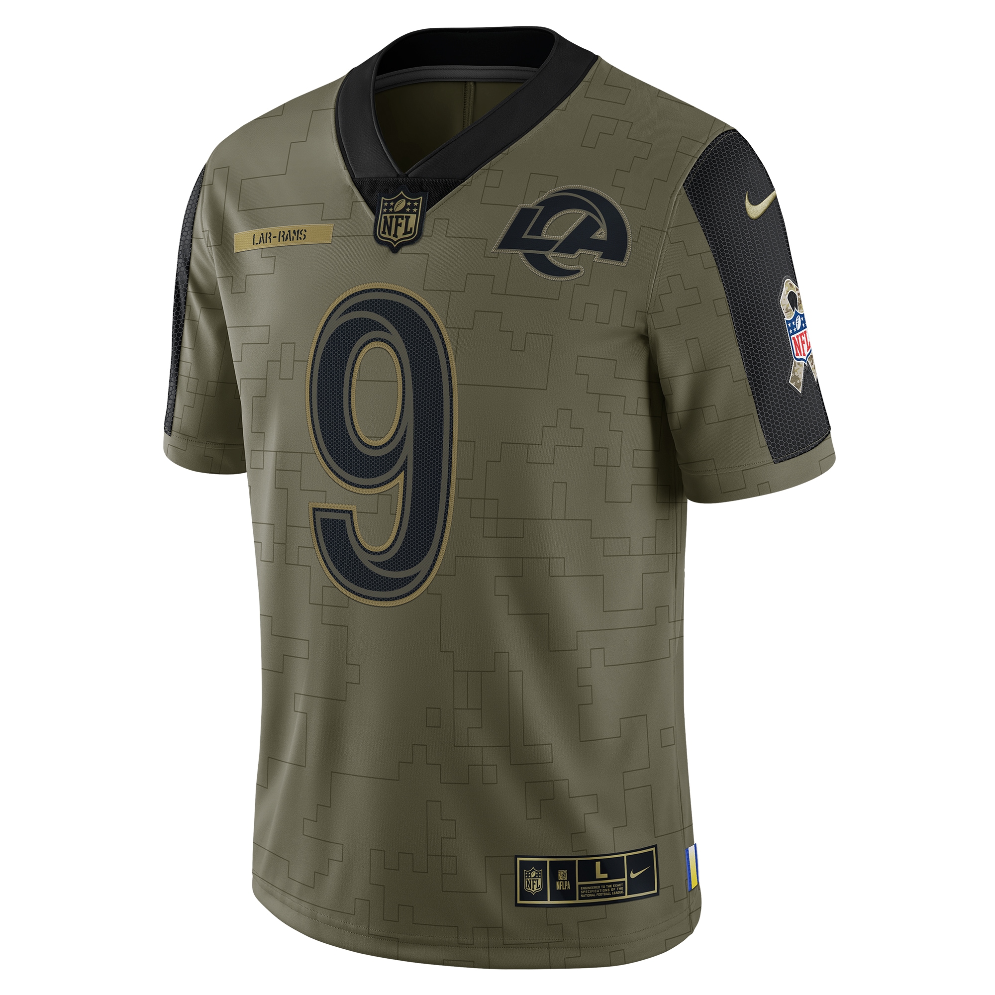 Matthew Stafford Los Angeles Rams2021 Salute To Service Limited Player Jersey - Olive