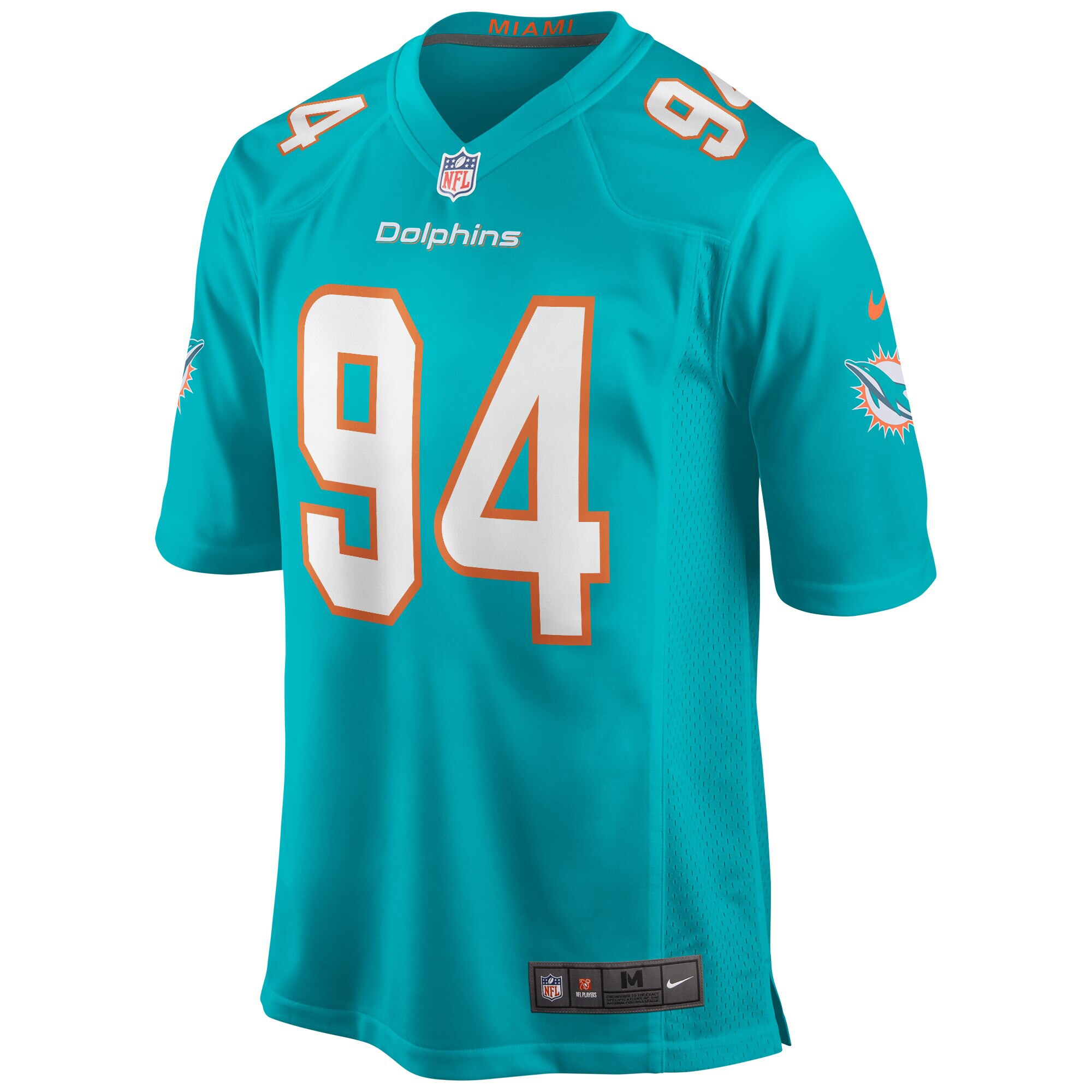 Christian Wilkins Miami DolphinsGame Jersey - Aqua