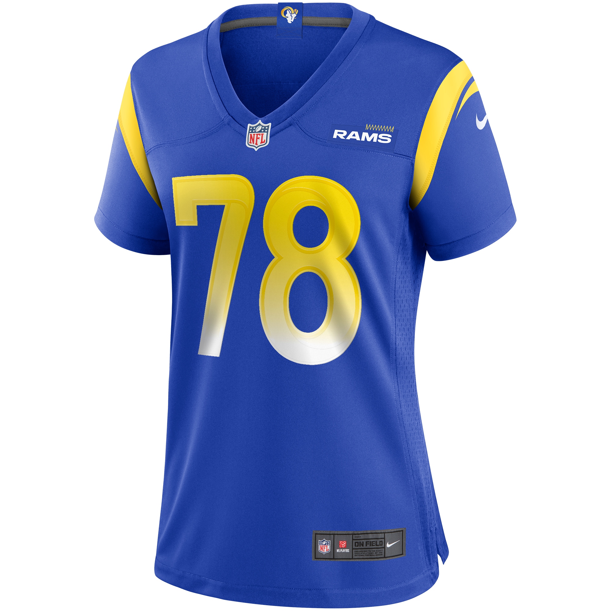 Jackie Slater Los Angeles Rams Women's Game Retired Player Jersey - Royal