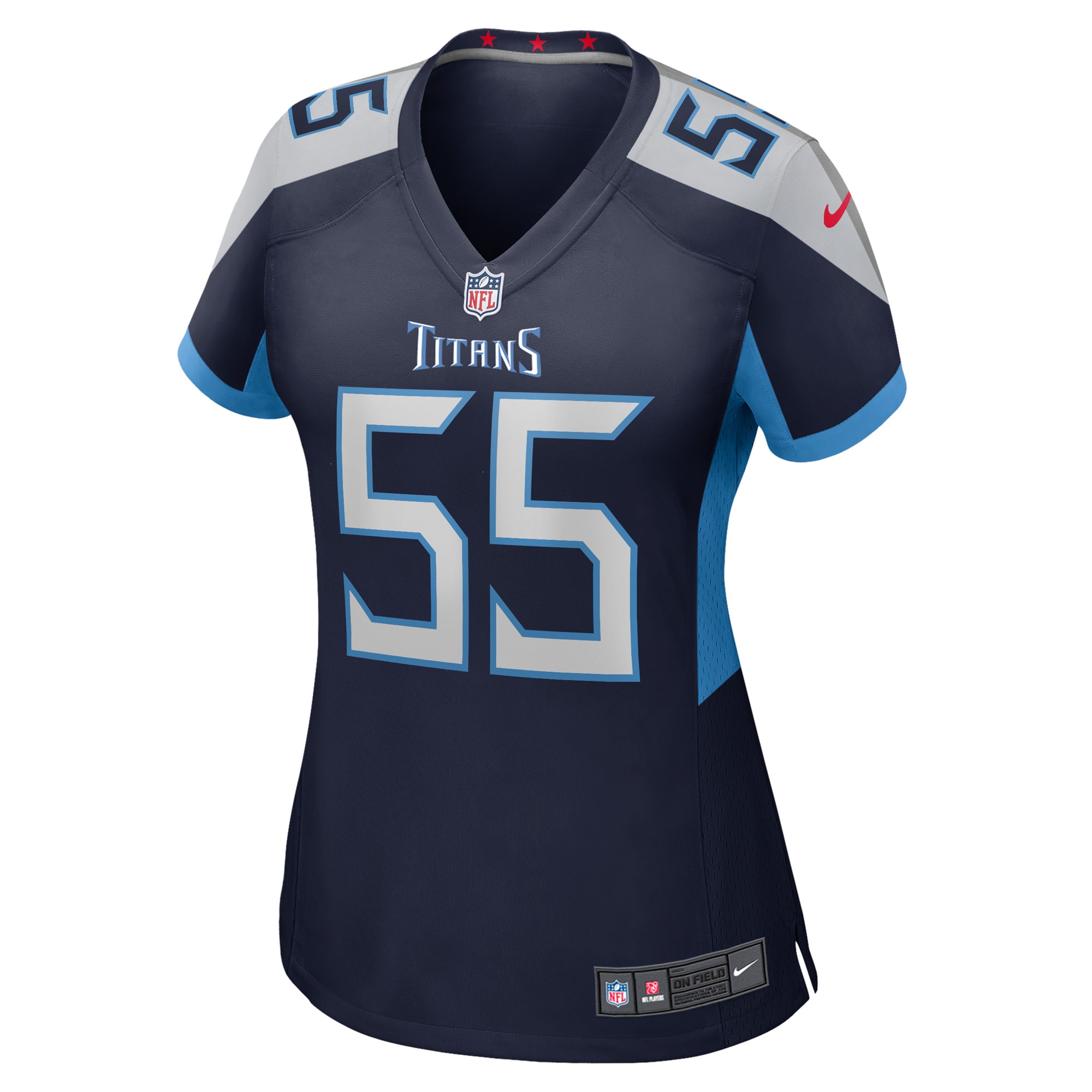 Aaron Brewer Tennessee Titans Women's Game Player Jersey - Navy