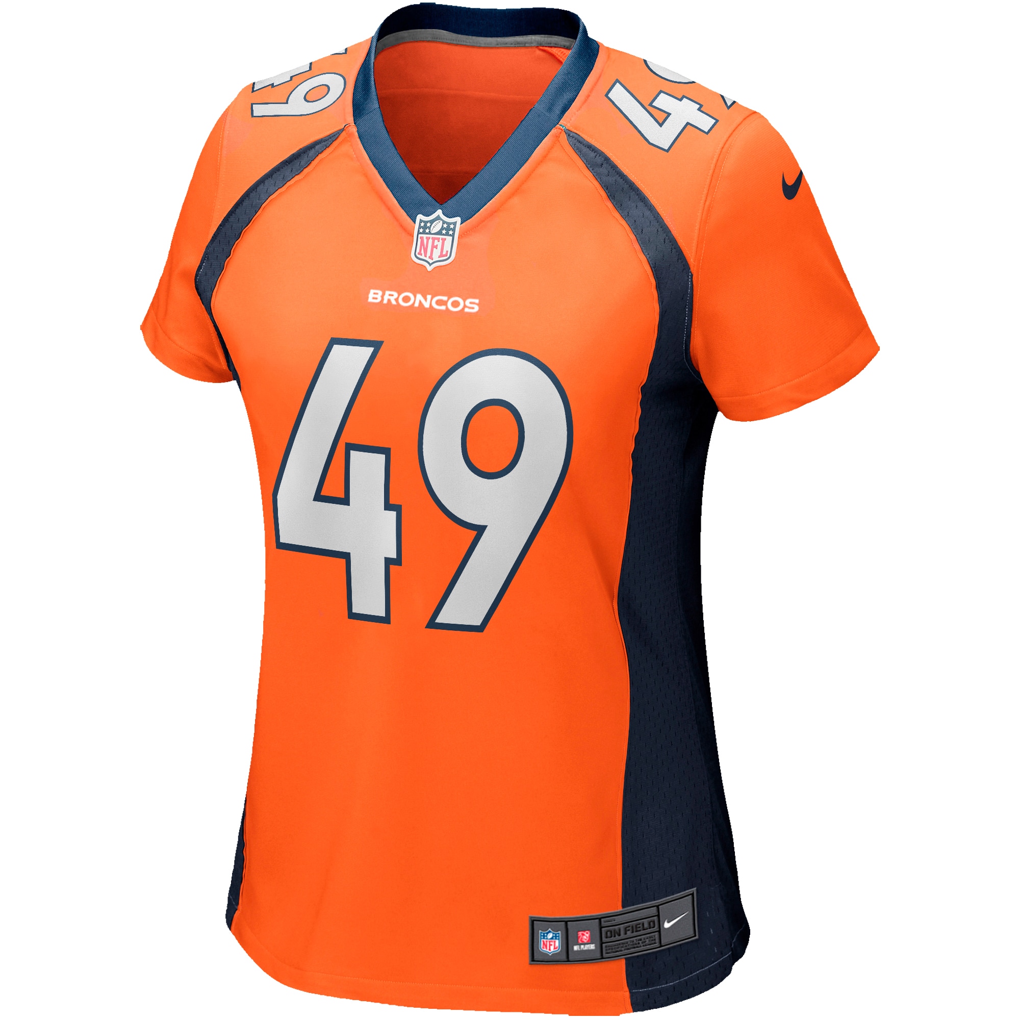 Dennis Smith Denver Broncos Women's Game Retired Player Jersey - Orange