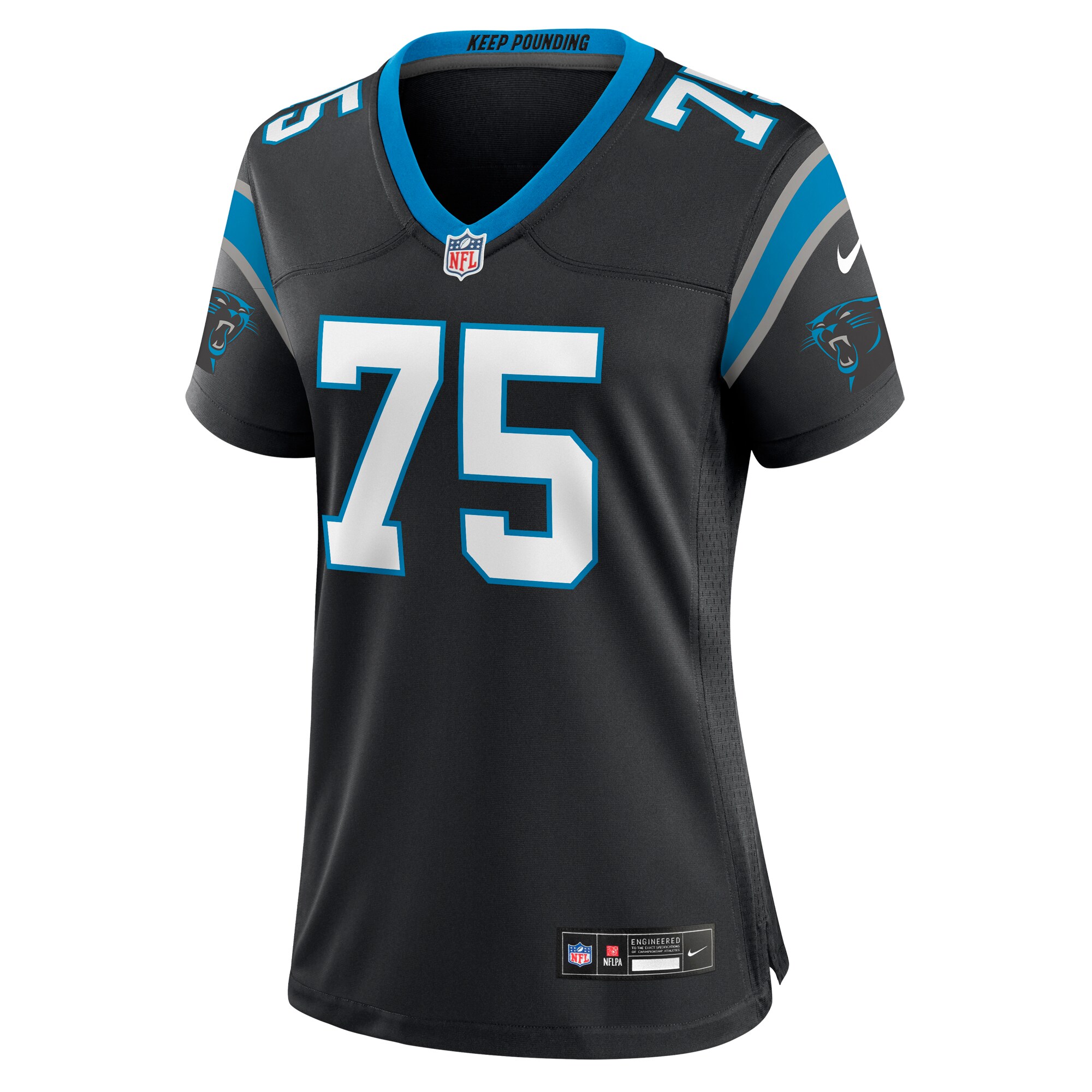 Cameron Erving Carolina Panthers Women's Team Game Jersey - Black