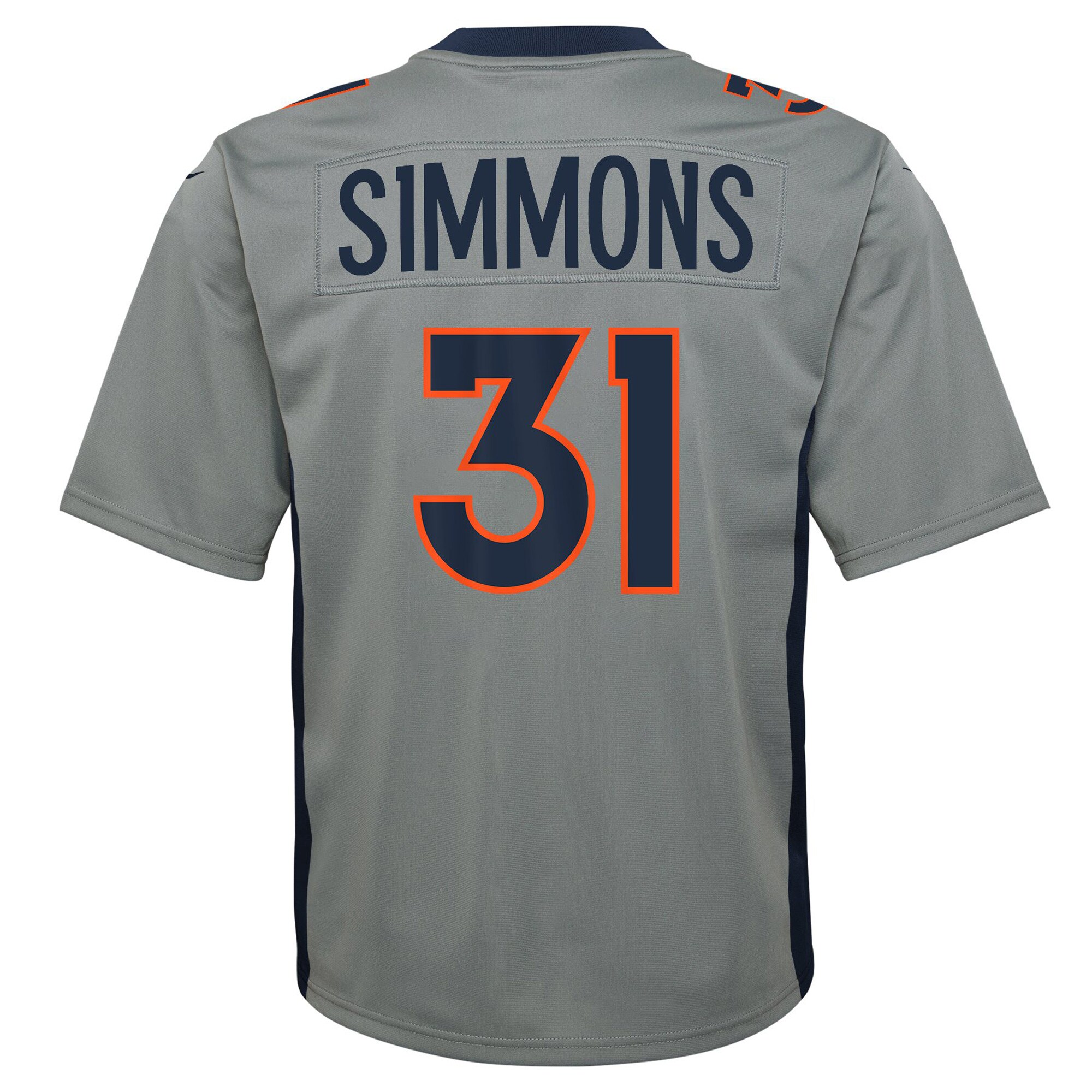 Justin Simmons Denver BroncosYouth Inverted Game Jersey - Gray