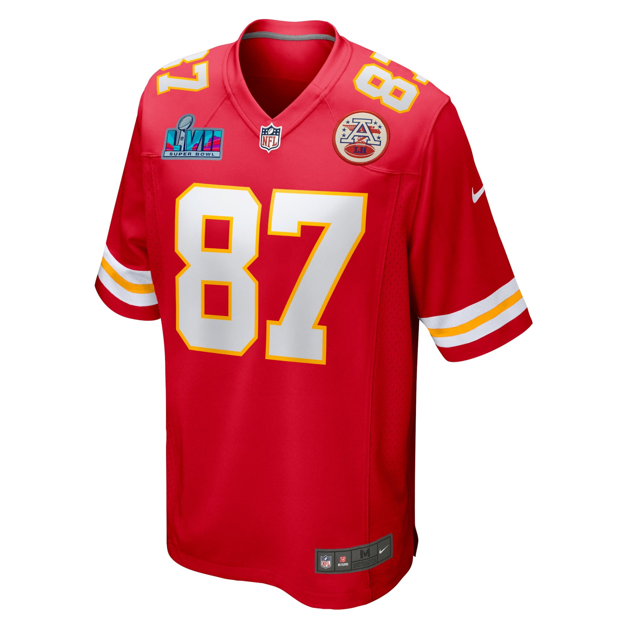 Travis Kelce Kansas City ChiefsSuper Bowl LVII Patch Game Jersey - Red