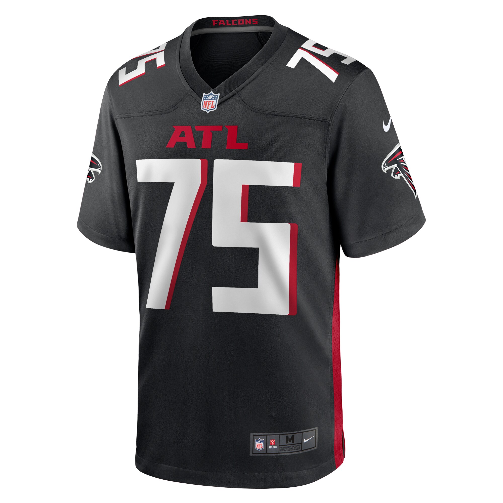Justin Shaffer Atlanta FalconsPlayer Game Jersey - Black