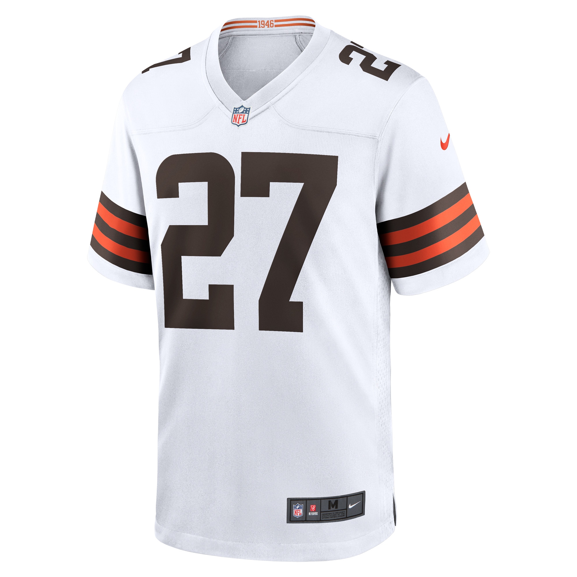 Kareem Hunt Cleveland BrownsGame Player Jersey - White