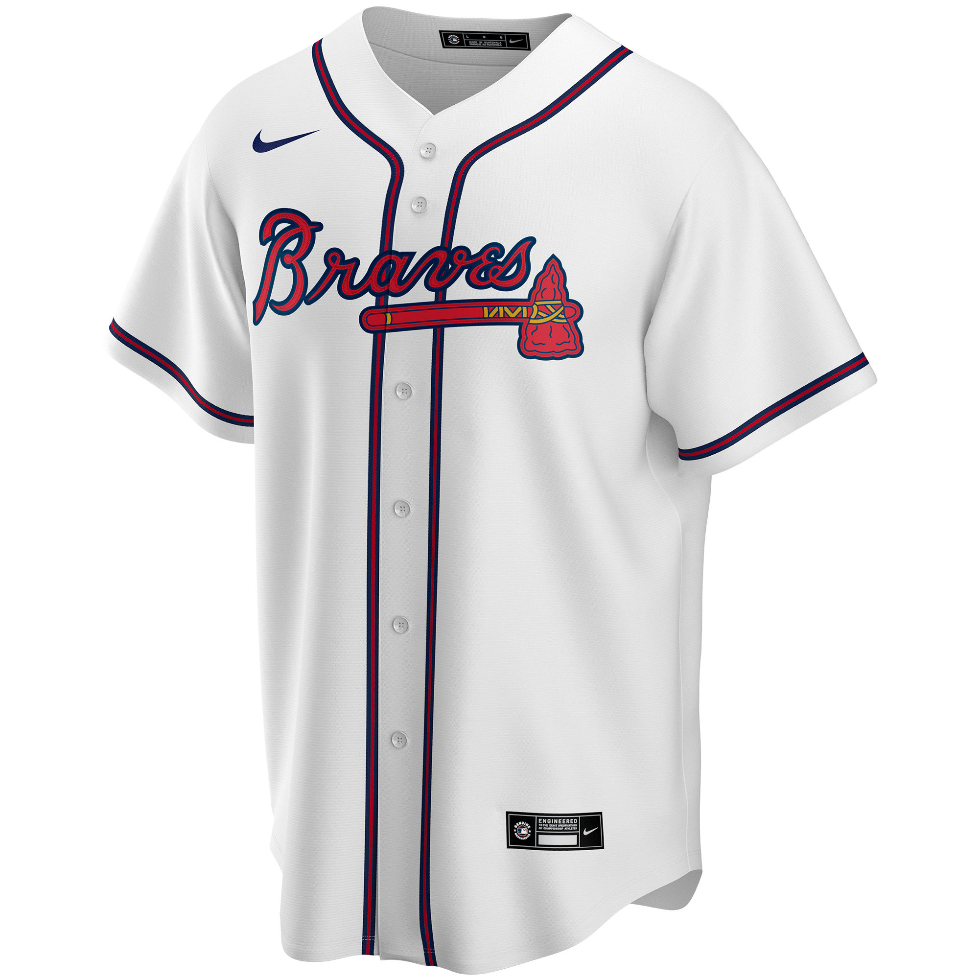 Atlanta BravesHome Replica Custom Jersey - White