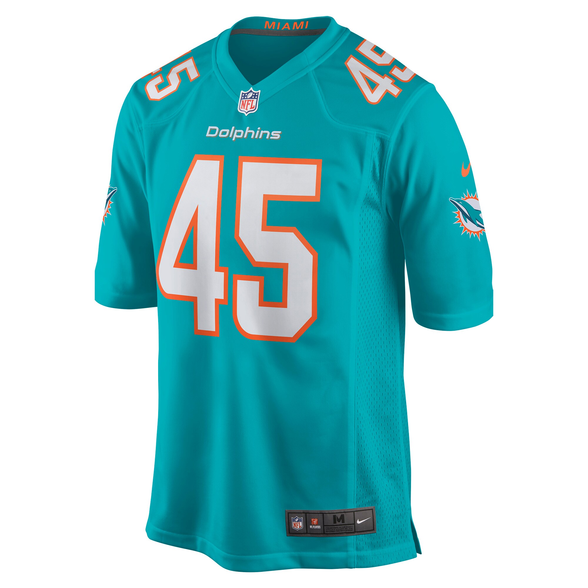 Duke Riley Miami DolphinsGame Jersey - Aqua