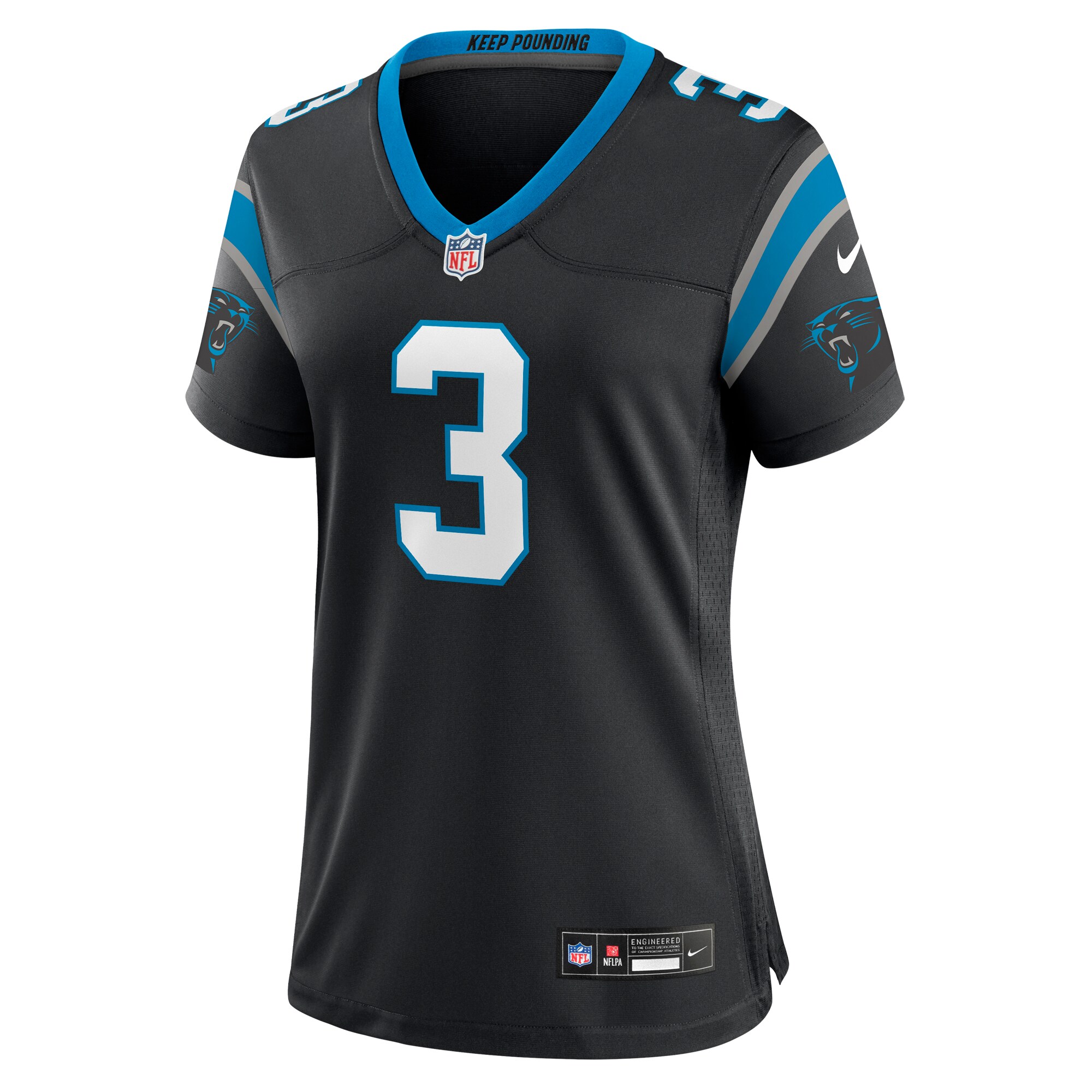Raheem Blackshear Carolina Panthers Women's Team Game Jersey - Black