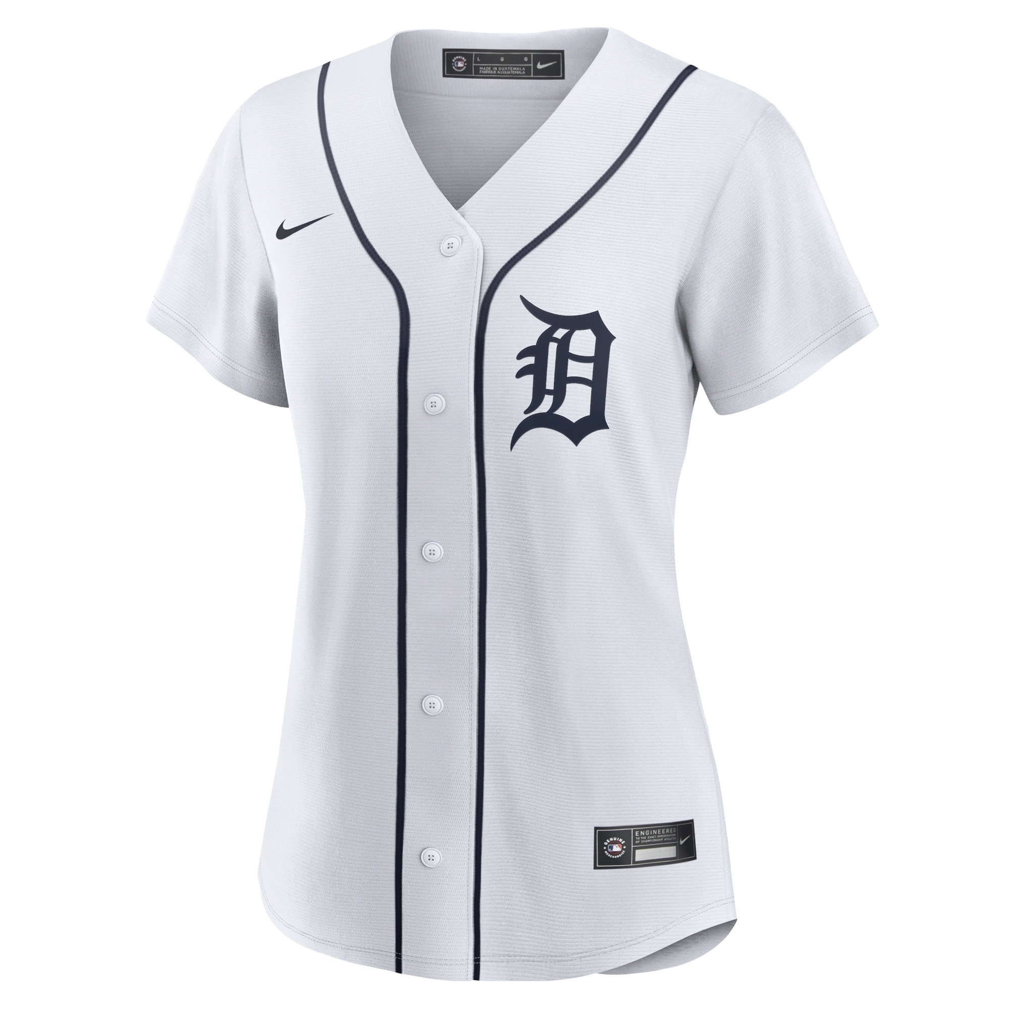 Detroit Tigers Women's Home Blank Replica Jersey - White