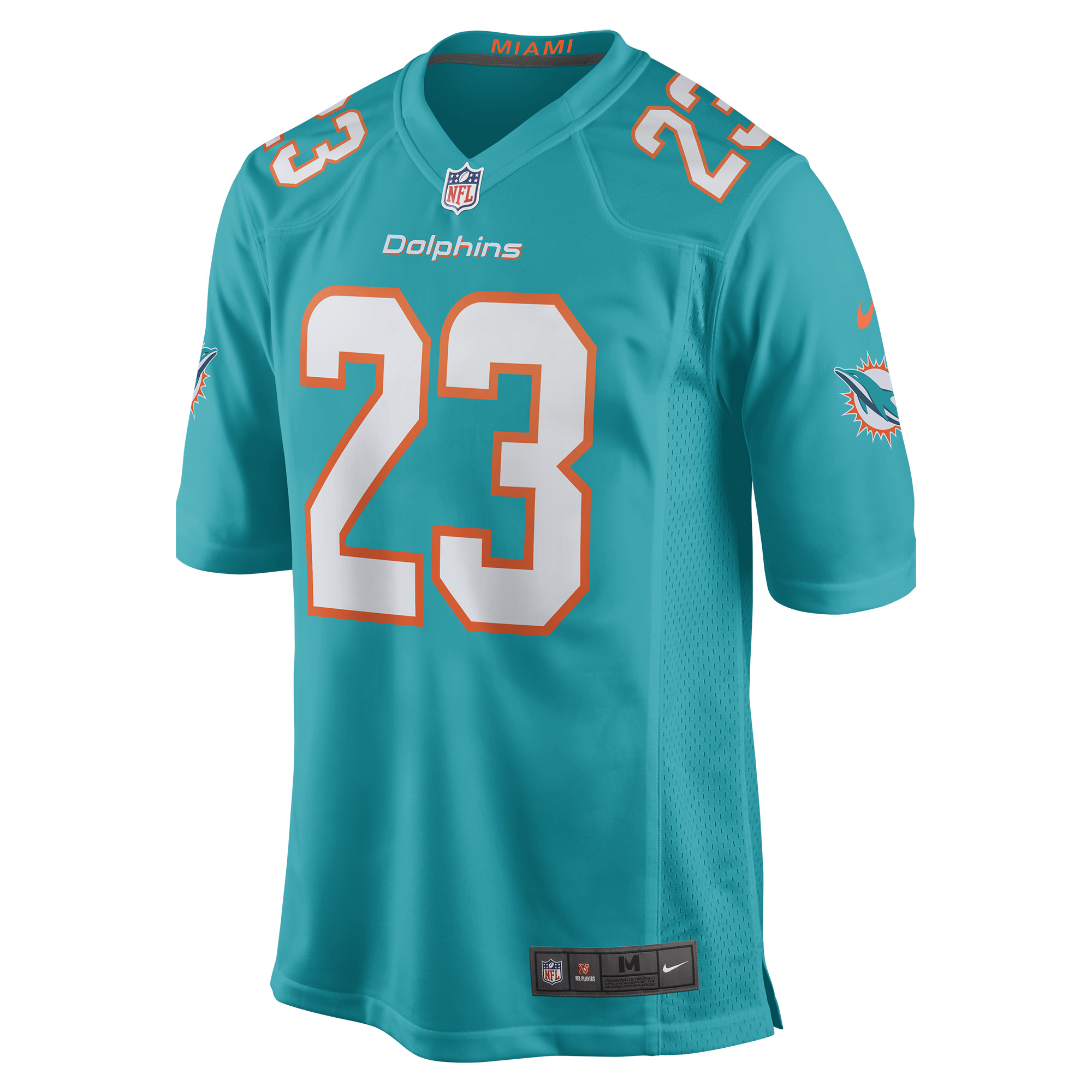 Jeff Wilson Jr. Miami DolphinsGame Player Jersey - Aqua