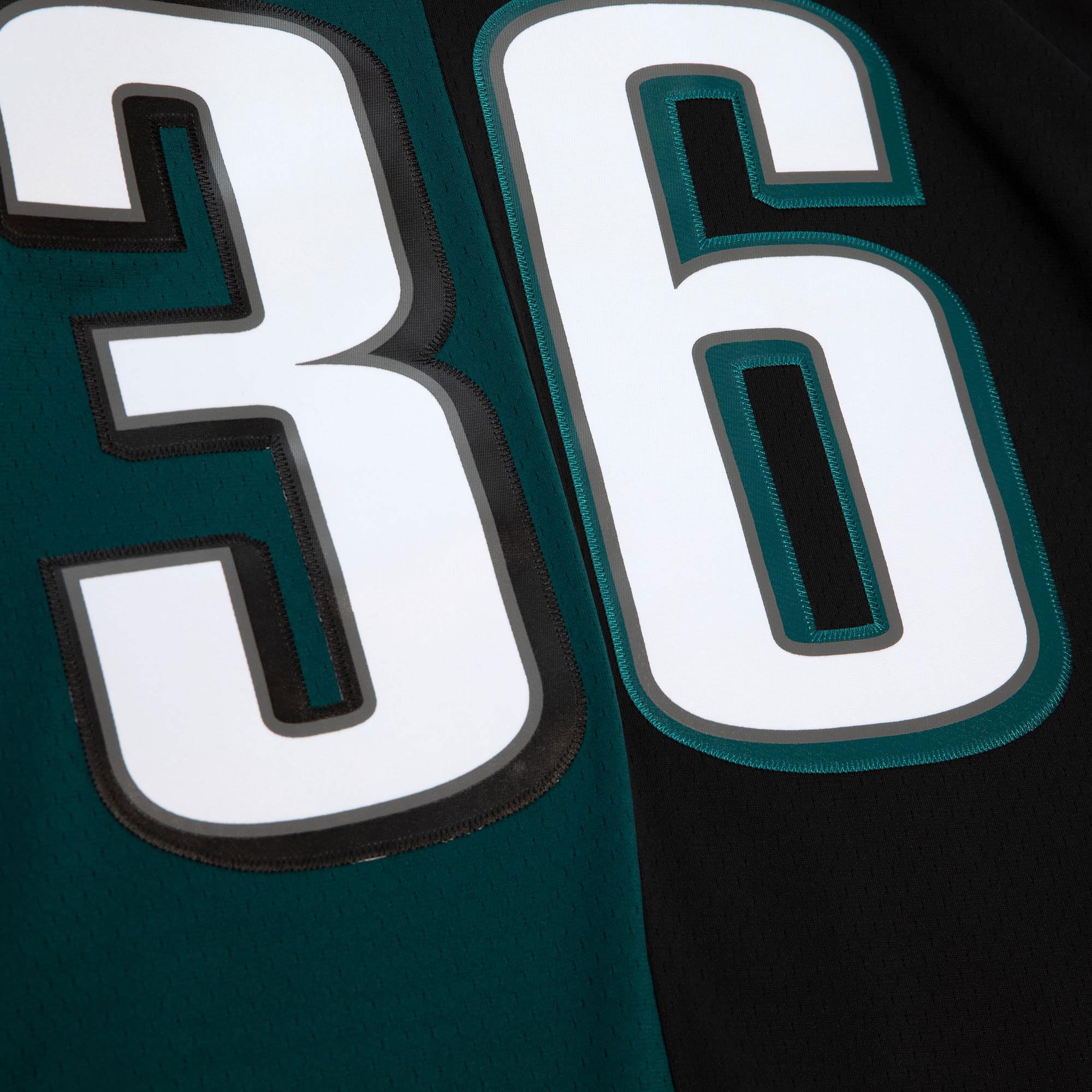 Brian Westbrook Philadelphia Eagles Mitchell & Ness 2004 Split Legacy Replica Jersey - Midnight Green/Black