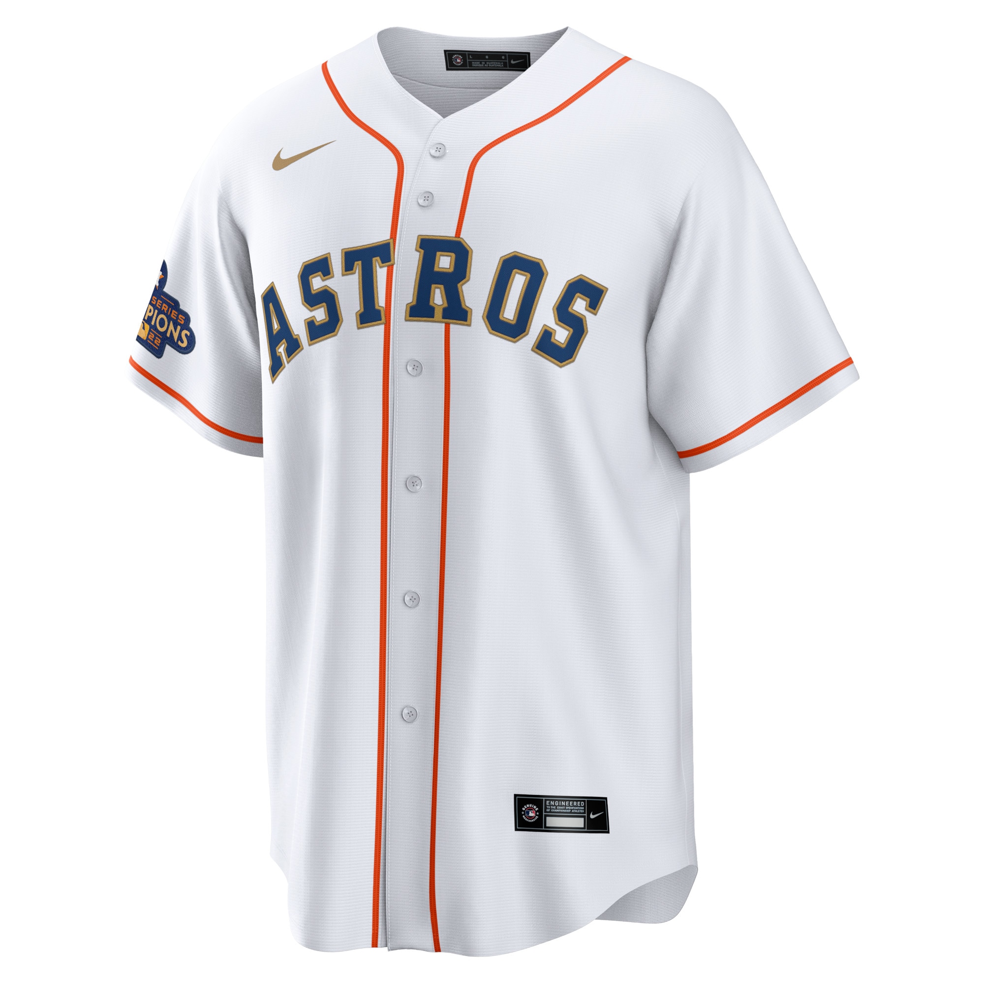 Alex Bregman Houston Astros2023 Gold Collection Replica Player Jersey - White/Gold