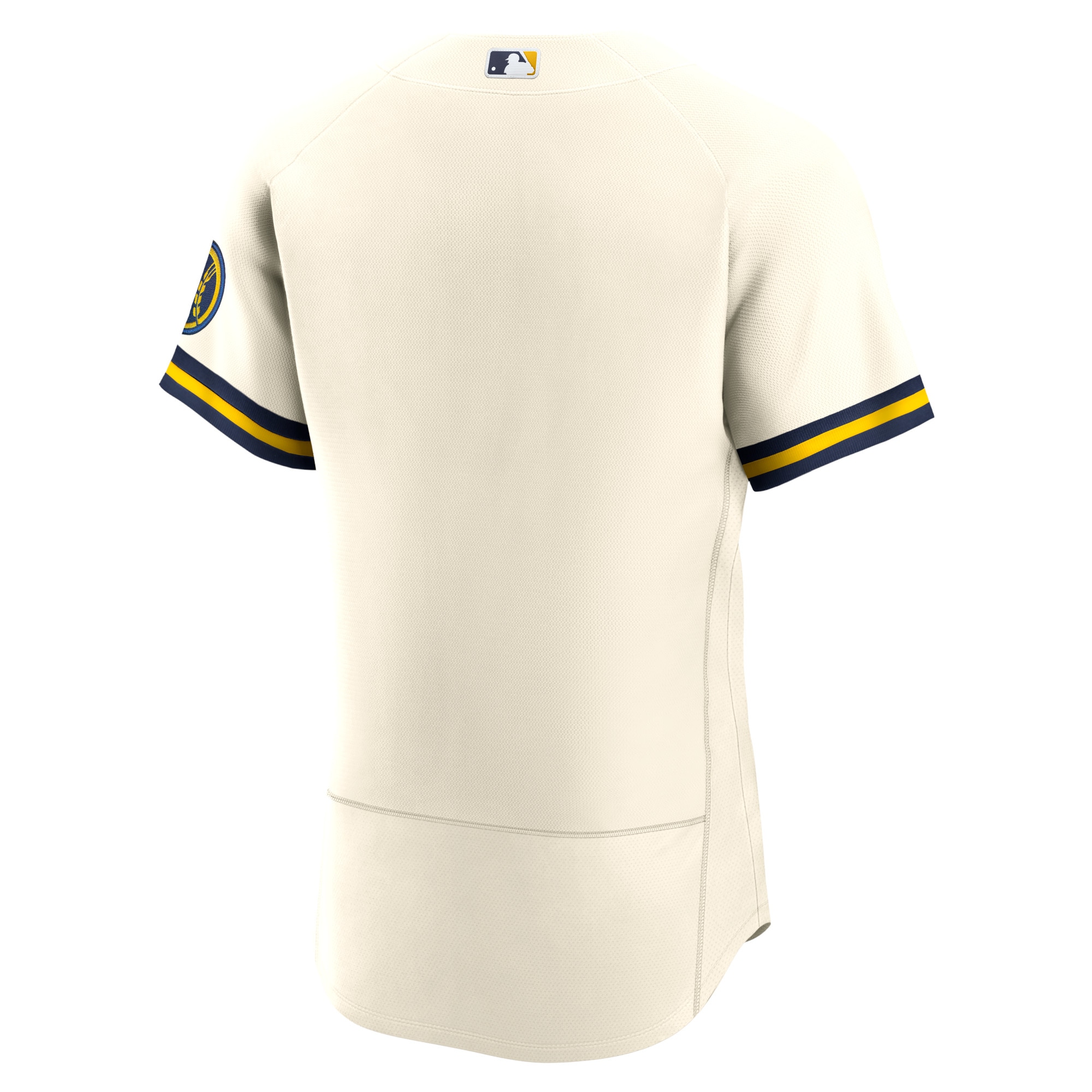 Milwaukee BrewersHome Authentic Team Logo Jersey - Cream