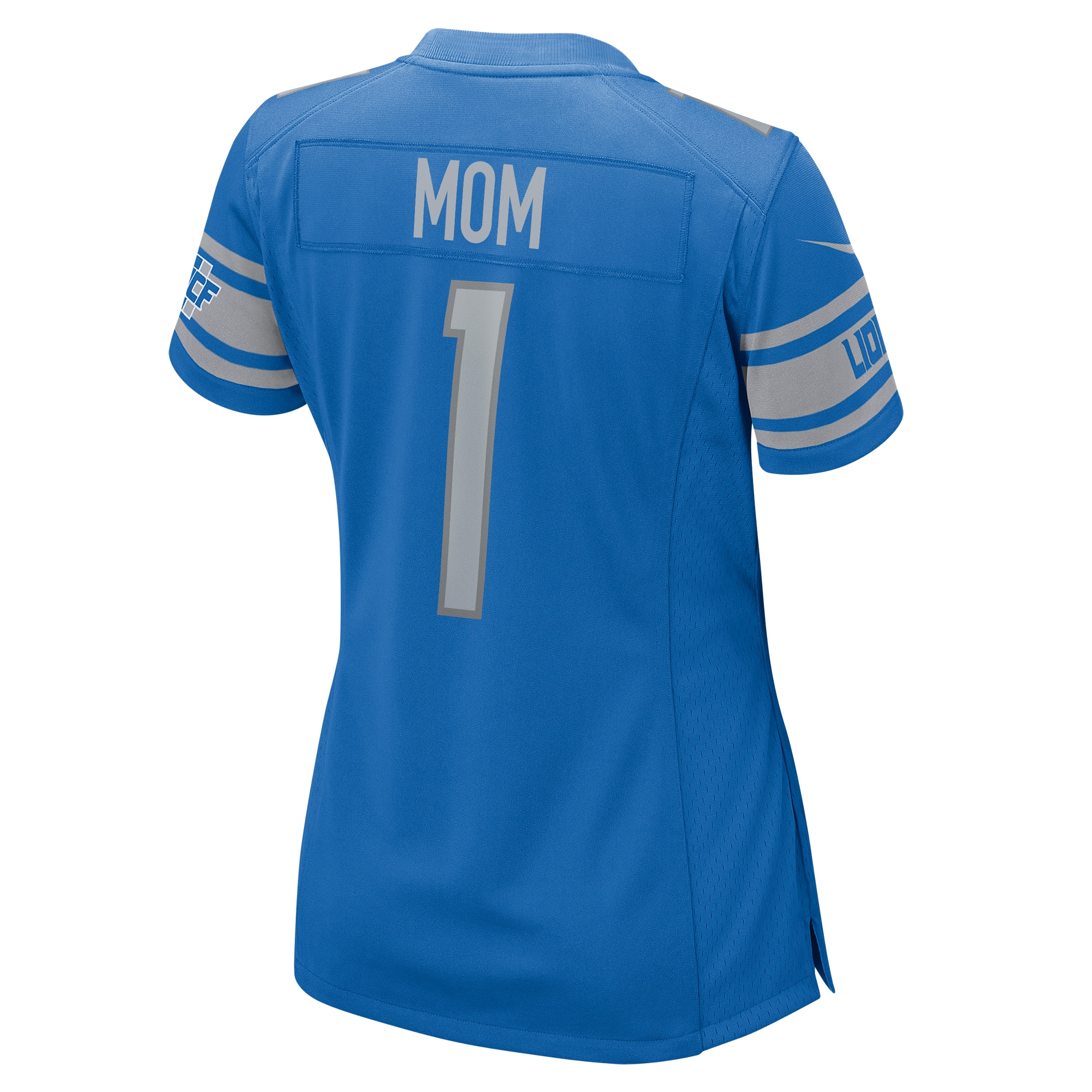 Number 1 Mom Detroit Lions Women's Game Jersey - Blue