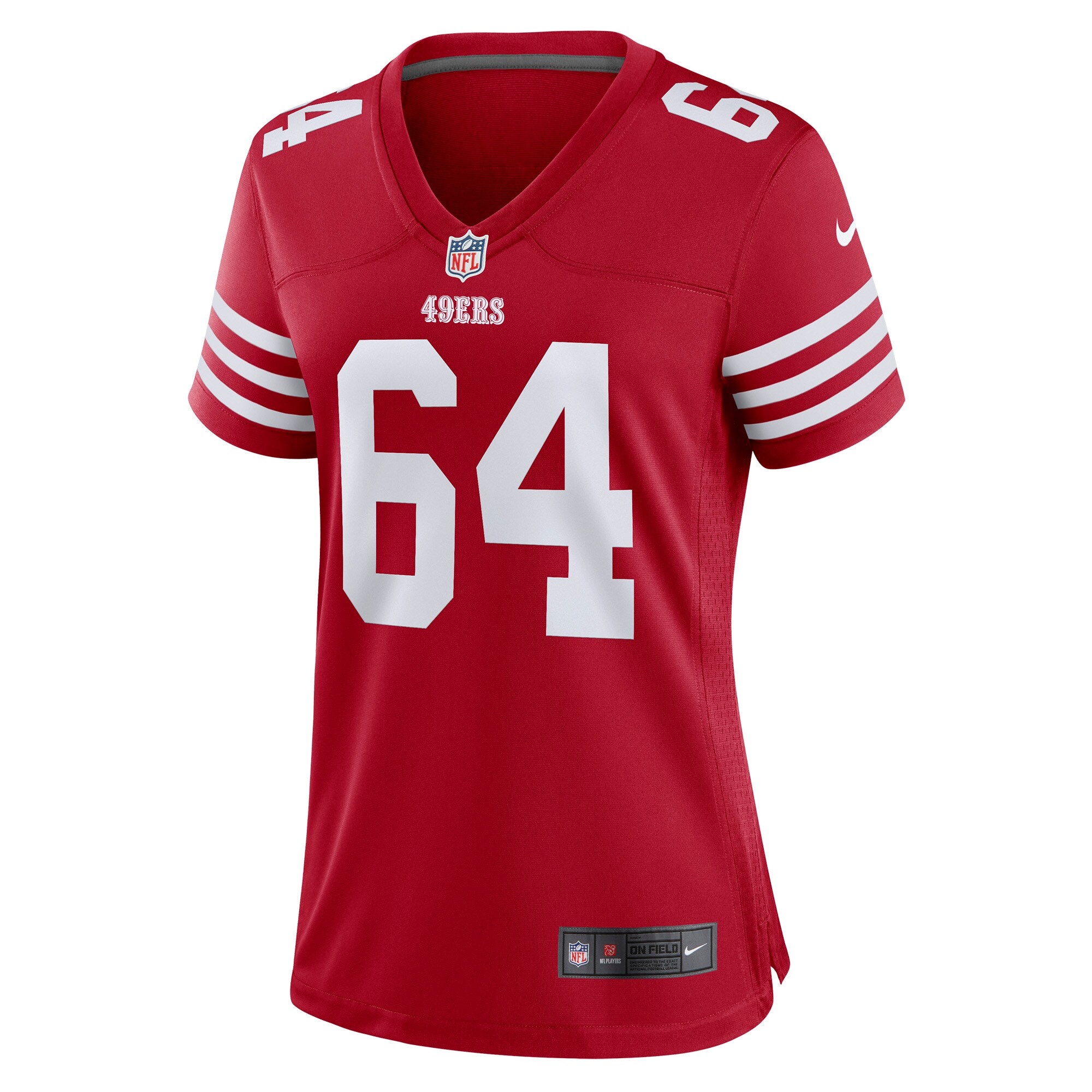 Jake Brendel San Francisco 49ers Women's Game Player Jersey - Scarlet